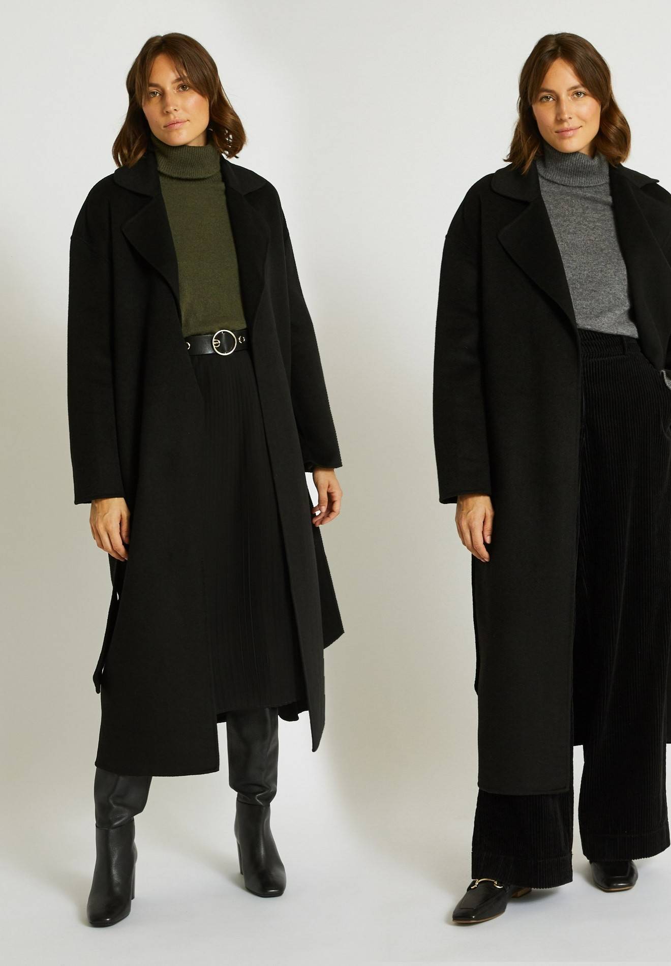 Manteau style peignoir double face, Noir, large image number 4.0