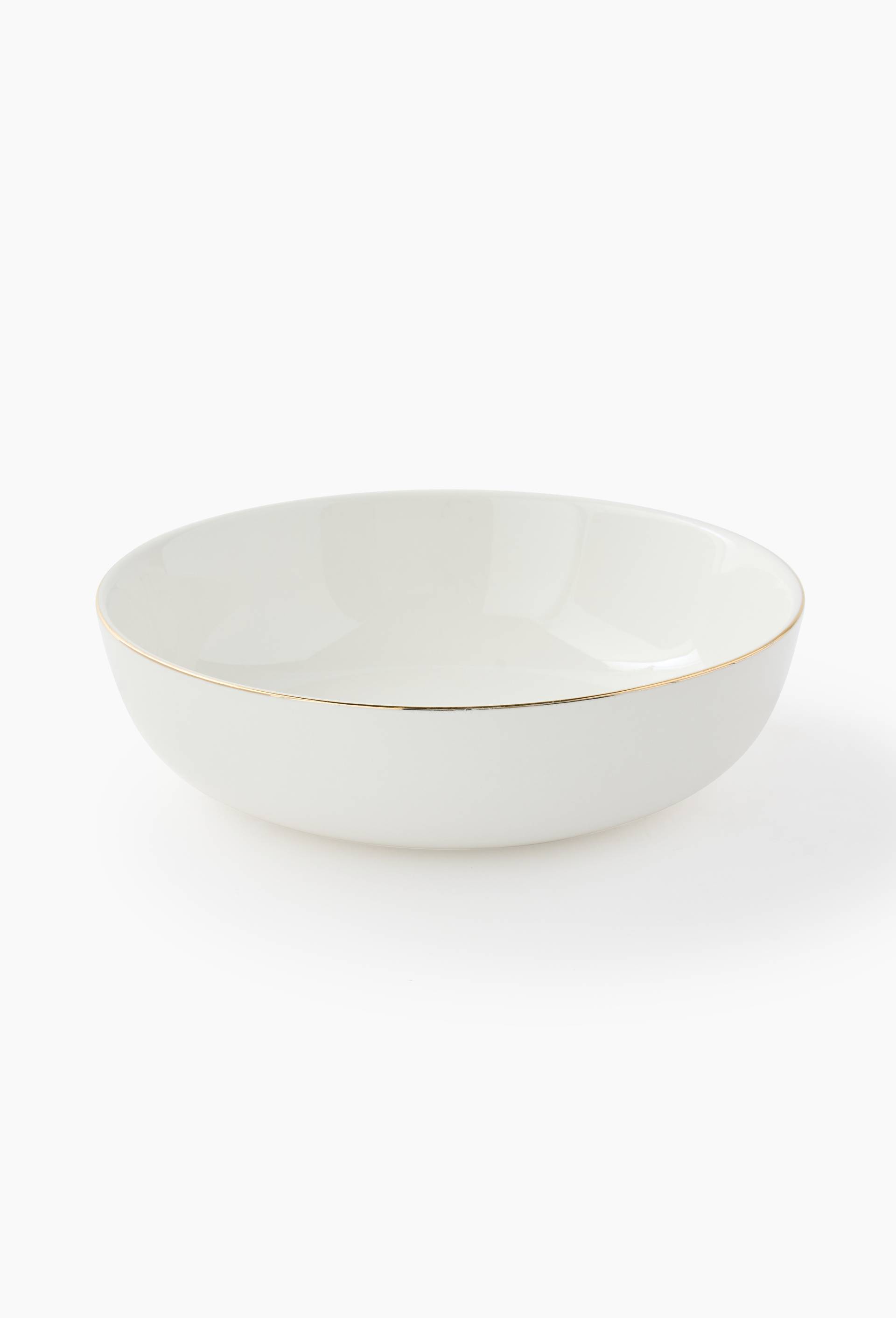 Saladier finition liser&eacute;, 25cm, Blanc, large image number 0