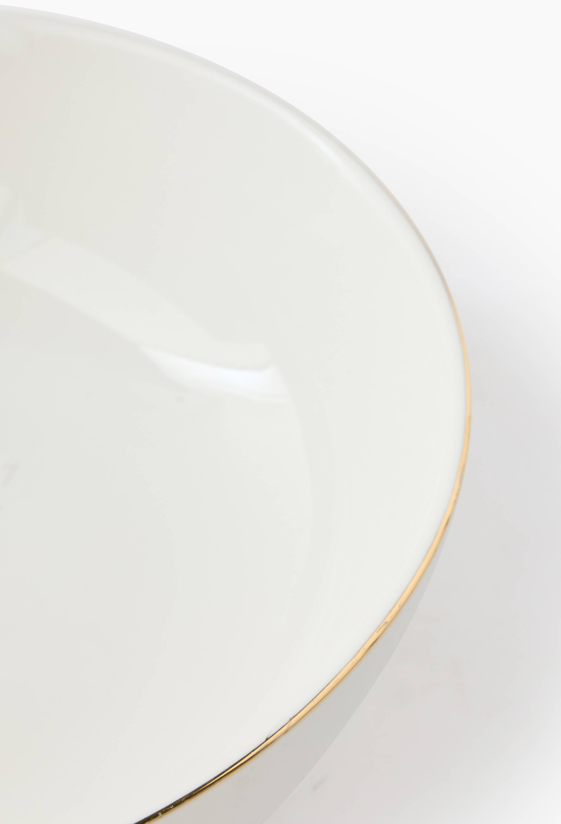 Saladier finition liser&eacute;, 25cm, Blanc, large image number 1