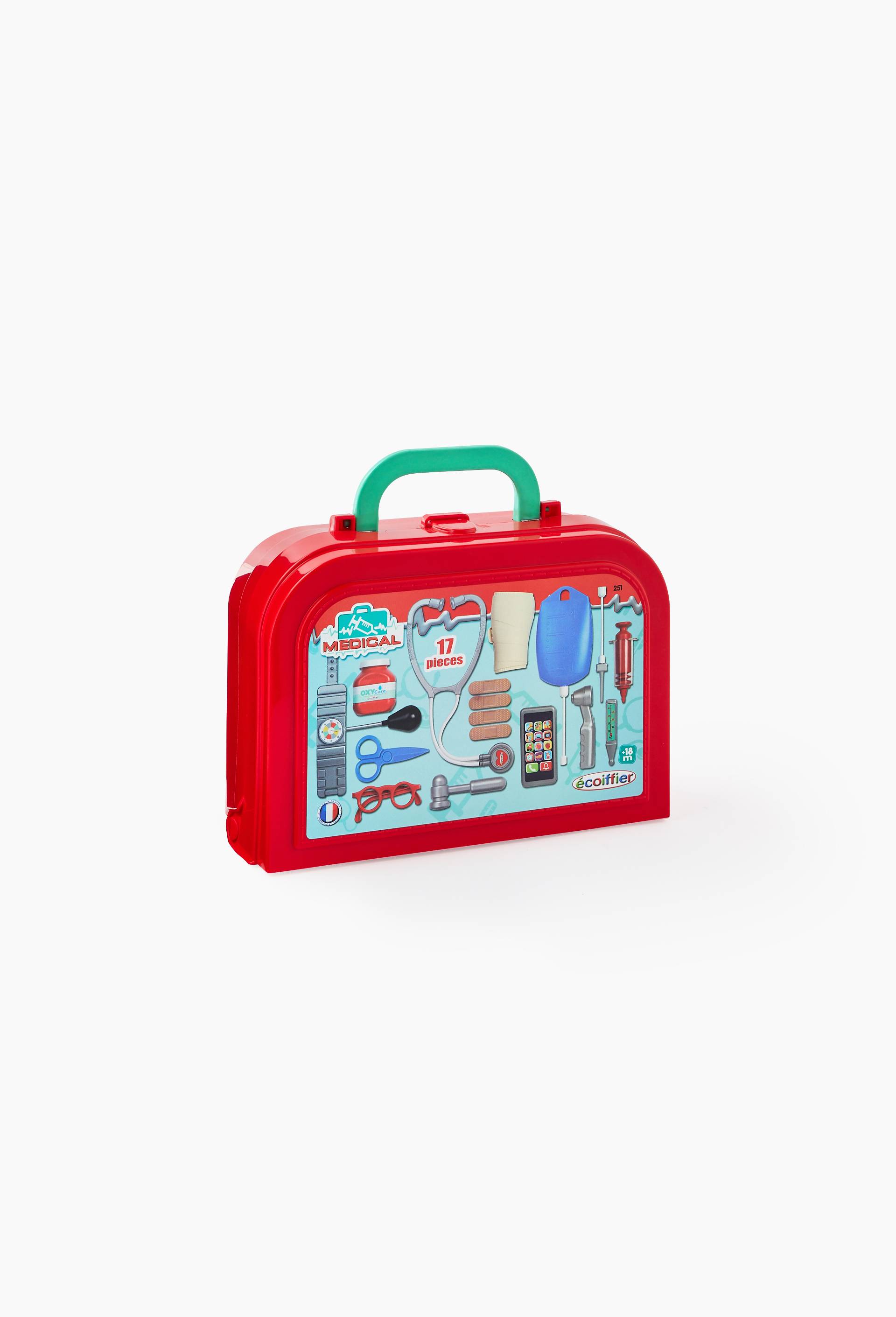 Valisette docteur Luxe "Ecoiffier", Rouge, large image number 0