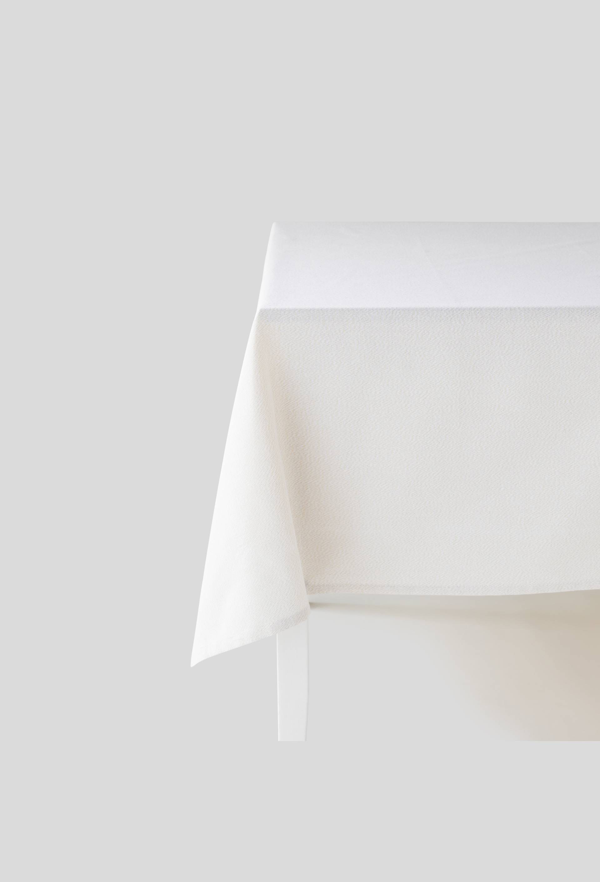 Nappe carr&eacute;e, 170x170 cm, coton, Blanc, large image number 0