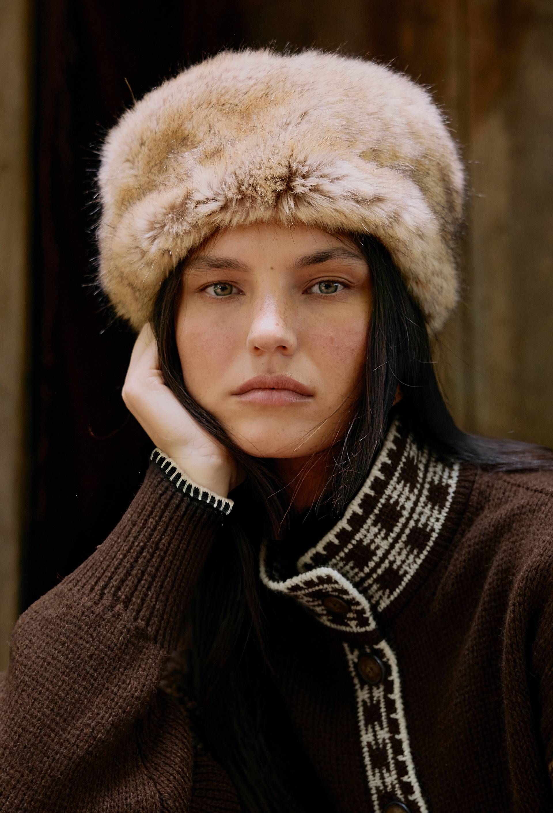 Toque en fausse fourrure, Beige clair, large image number 0.0