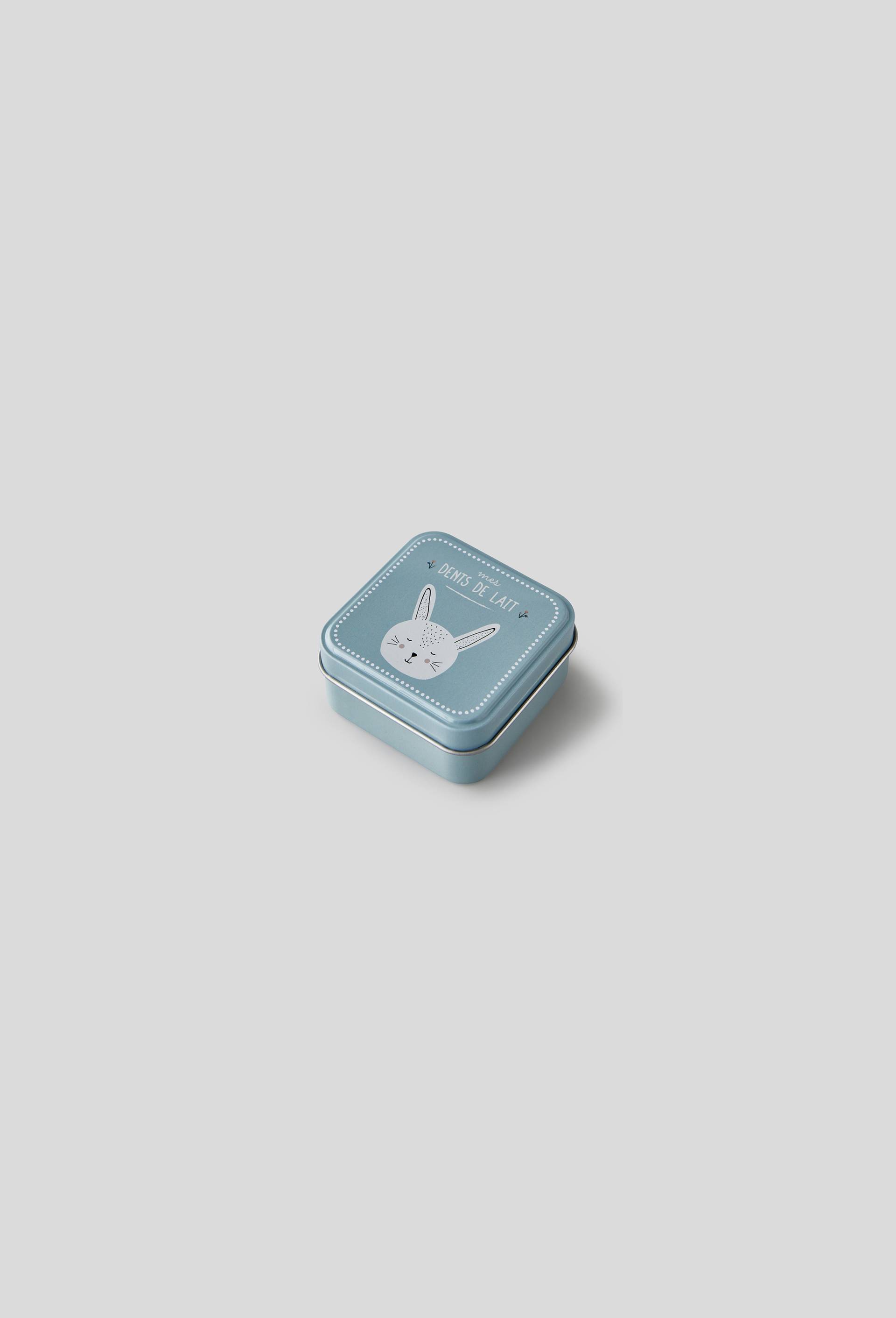 Boîte à dents, 6 x 5 x 3 cm, métal, Bleu foncé, large image number 0