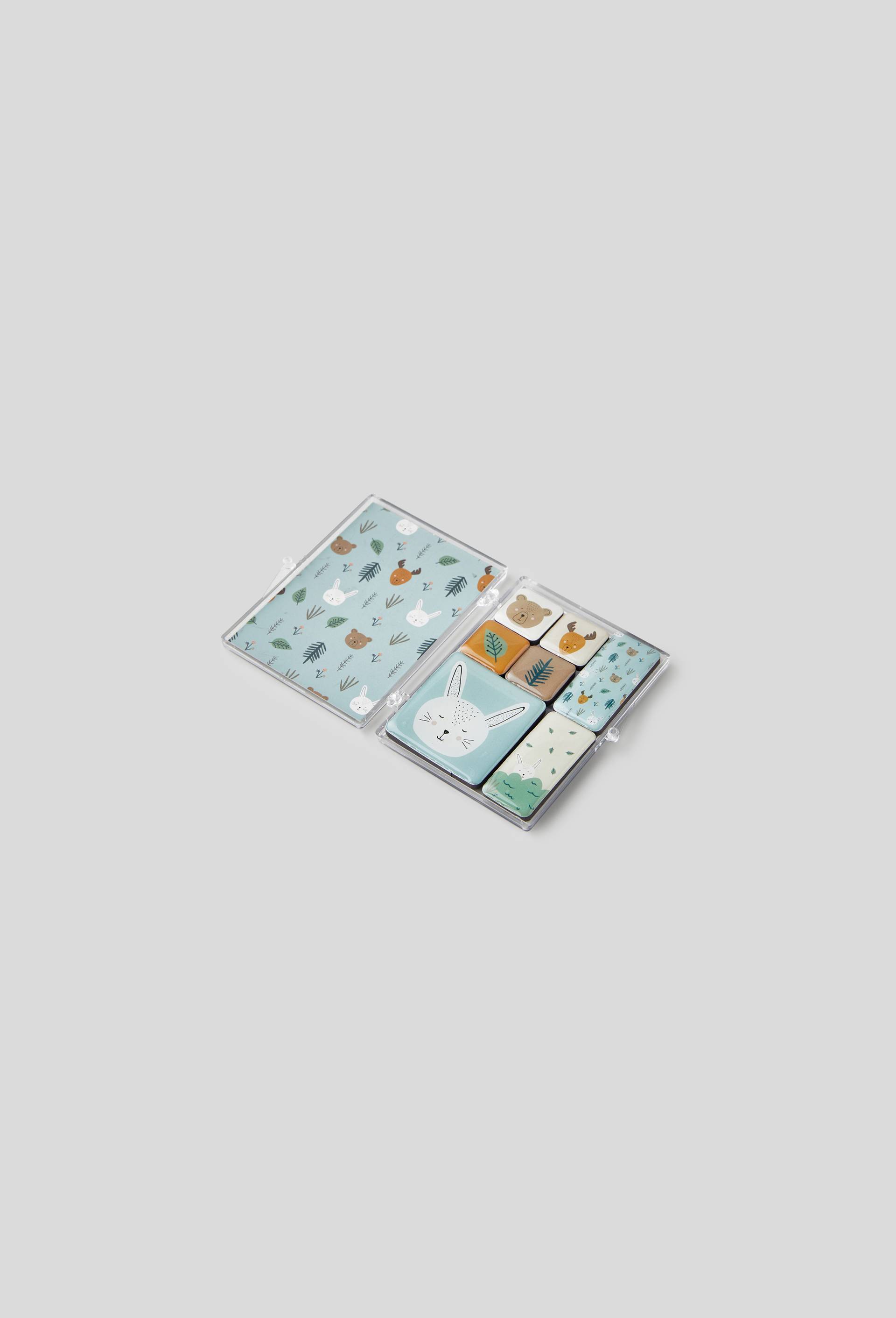 7 Mini magnets, Bleu foncé, large image number 0