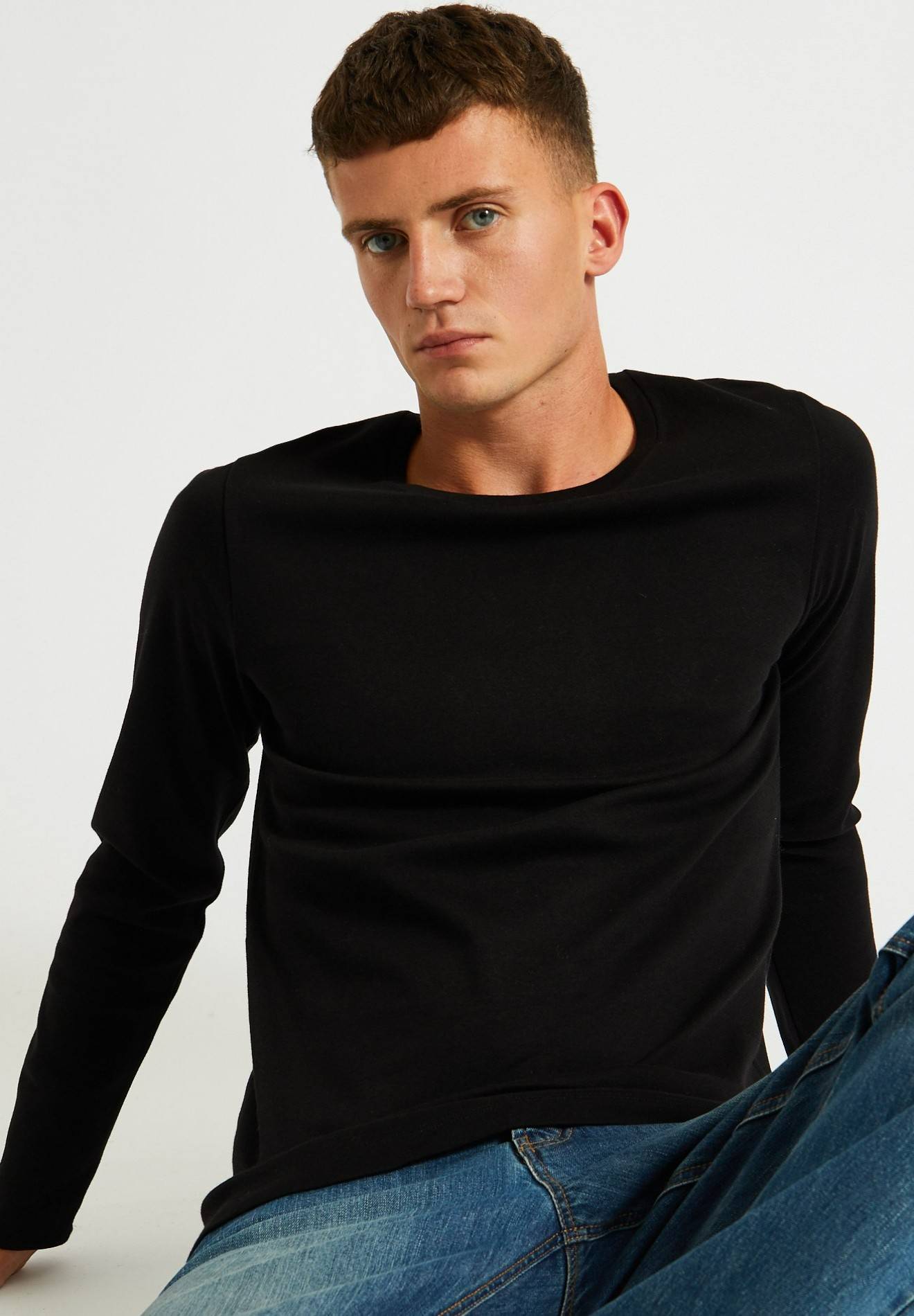 T-shirt chaud manches longues en coton BIO GOTS, Noir, large image number 3.0