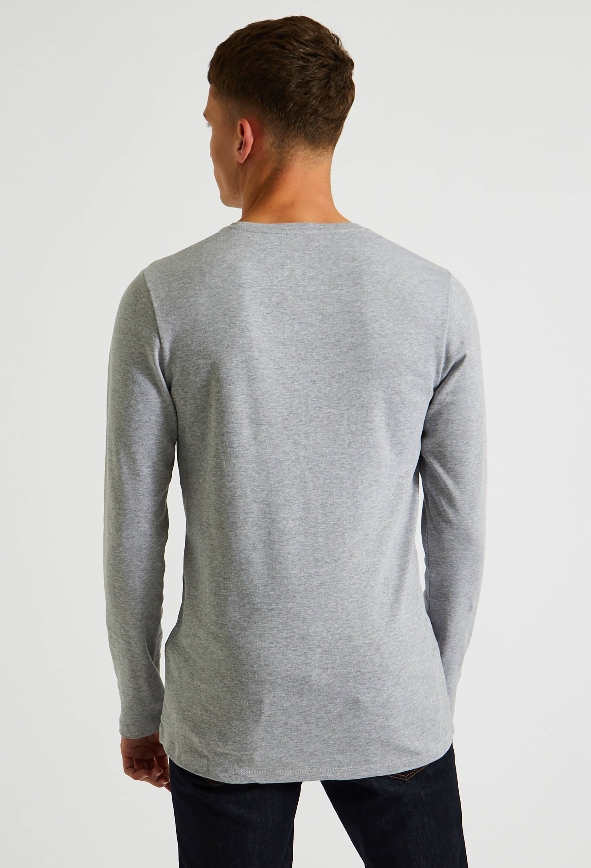 T-shirt chaud manches longues en coton BIO GOTS, Gris, large image number 1