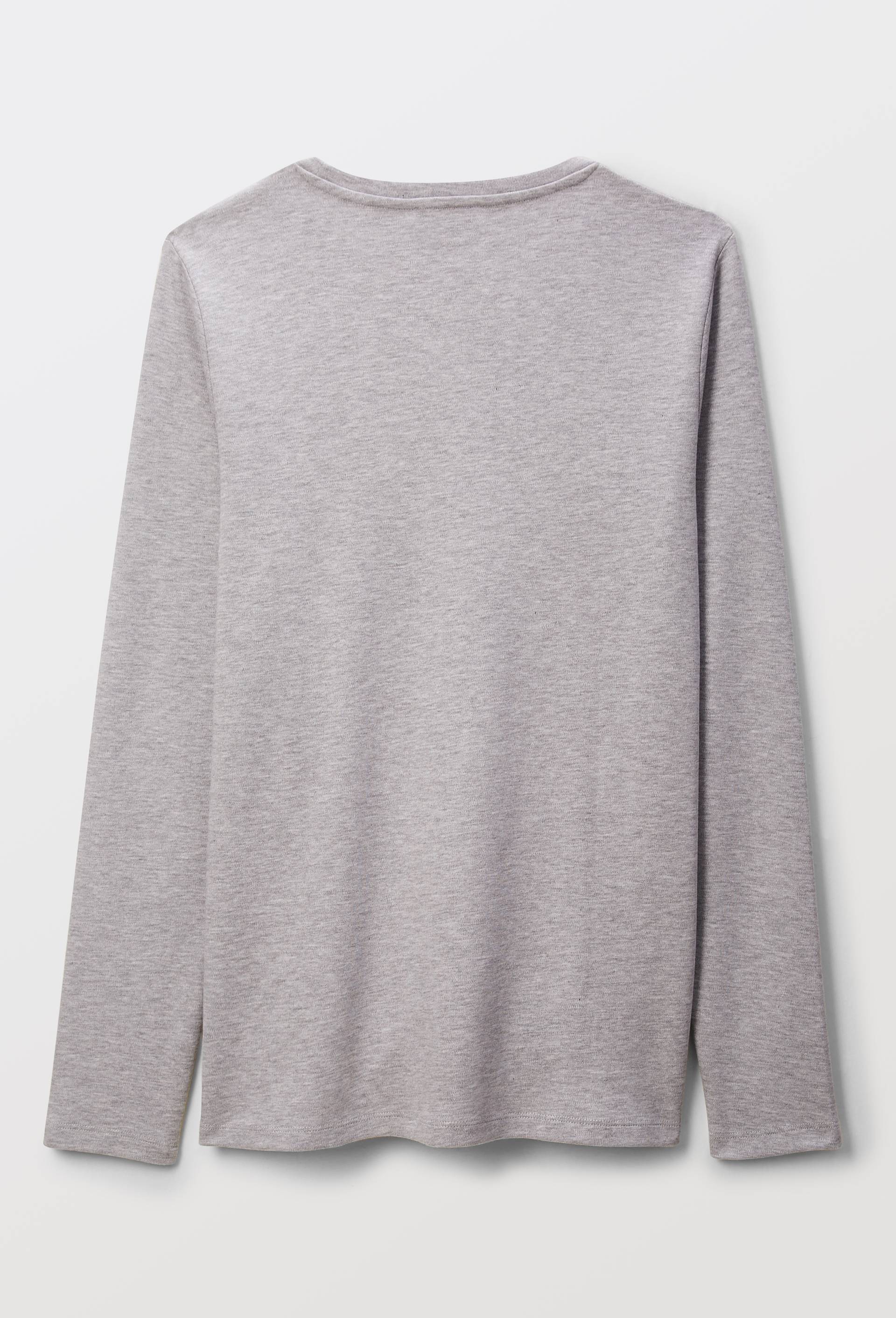 T-shirt chaud manches longues en coton BIO GOTS, Gris, large image number 4