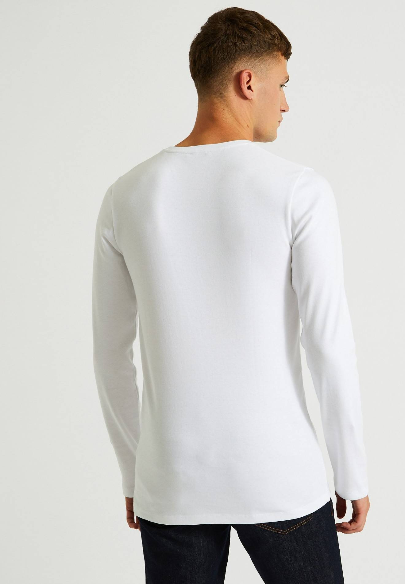 T-shirt chaud manches longues en coton BIO GOTS, Blanc, large image number 4