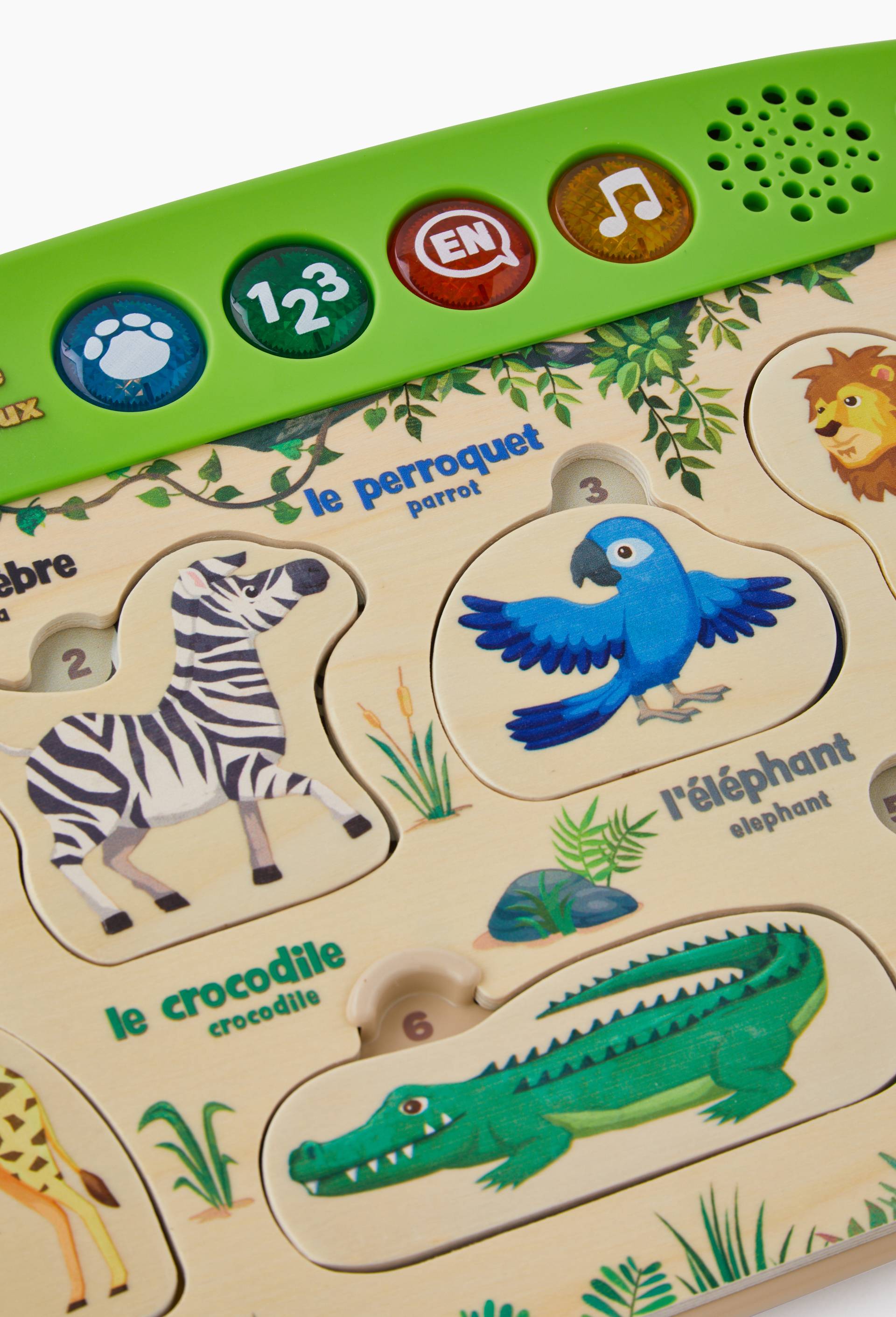 Mon premier puzzle interactif des animaux en bois, Brun clair, large image number 1