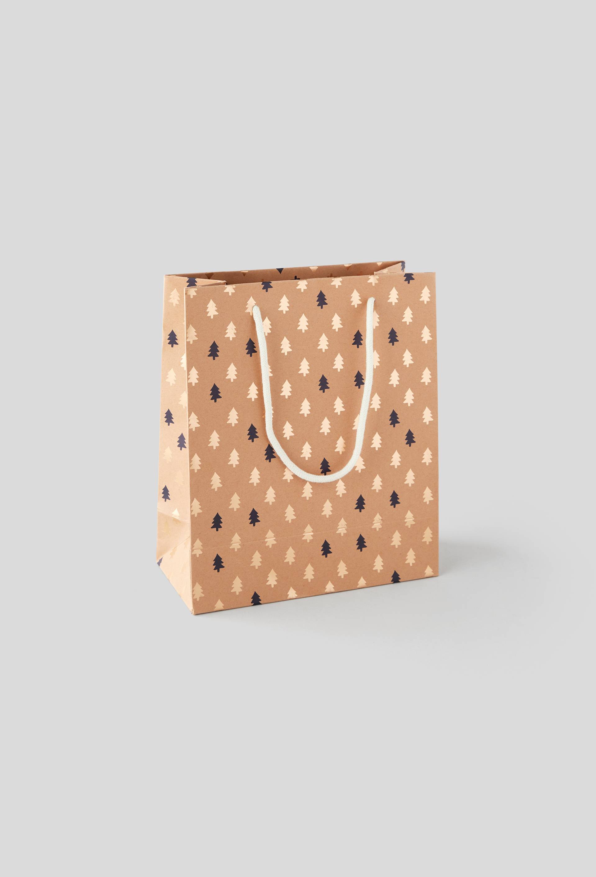Sac cadeau kraft, taille M, Brun clair, large image number 0.0