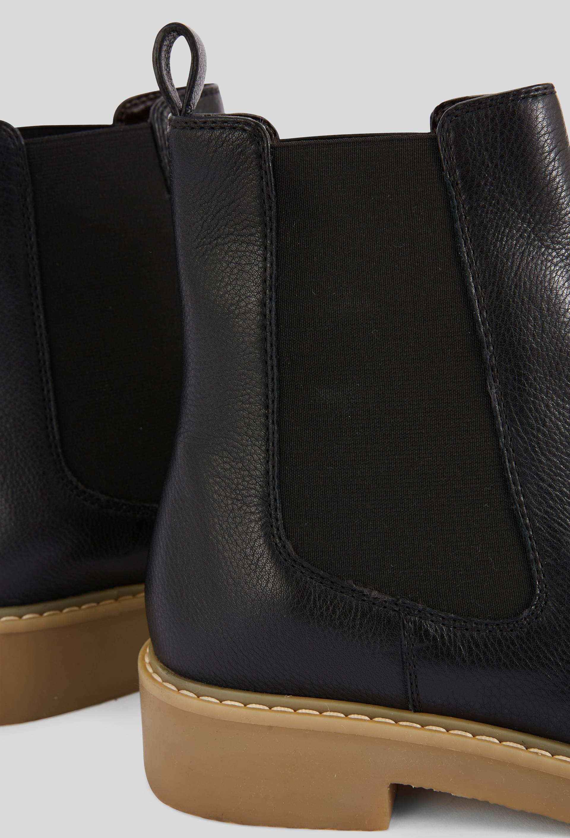 Bottines plates, cuir responsable, Noir, large image number 2