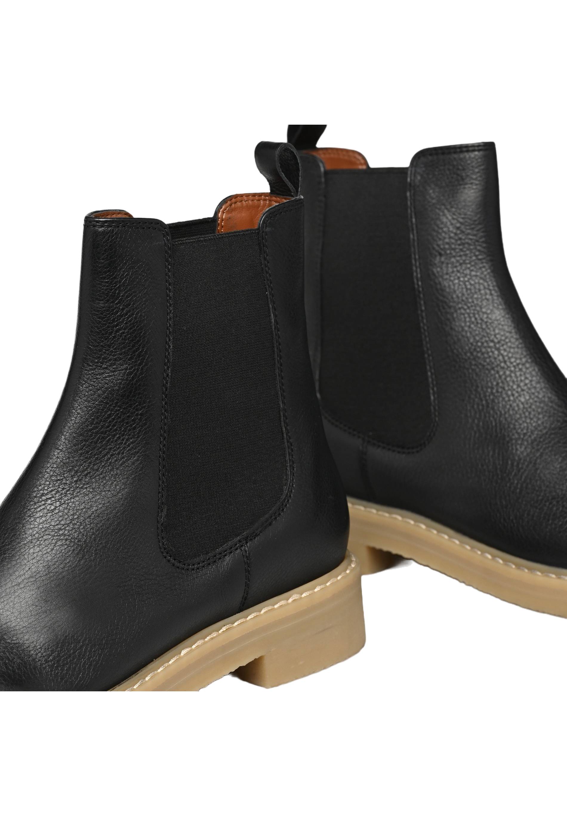 Bottines plates, cuir responsable, Noir, large image number 5