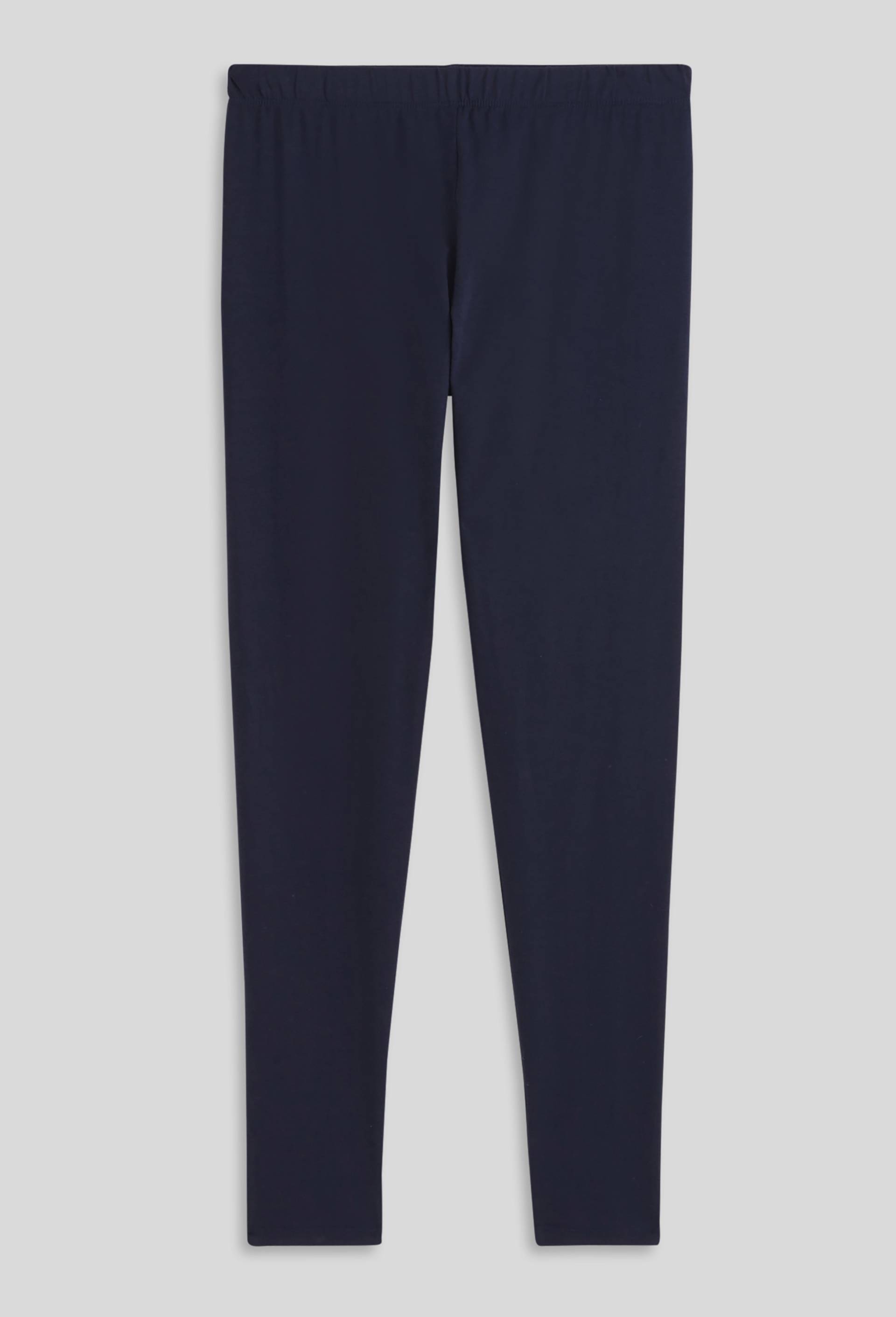 Legging uni en coton, Bio, Bleu foncé, large image number 2.0