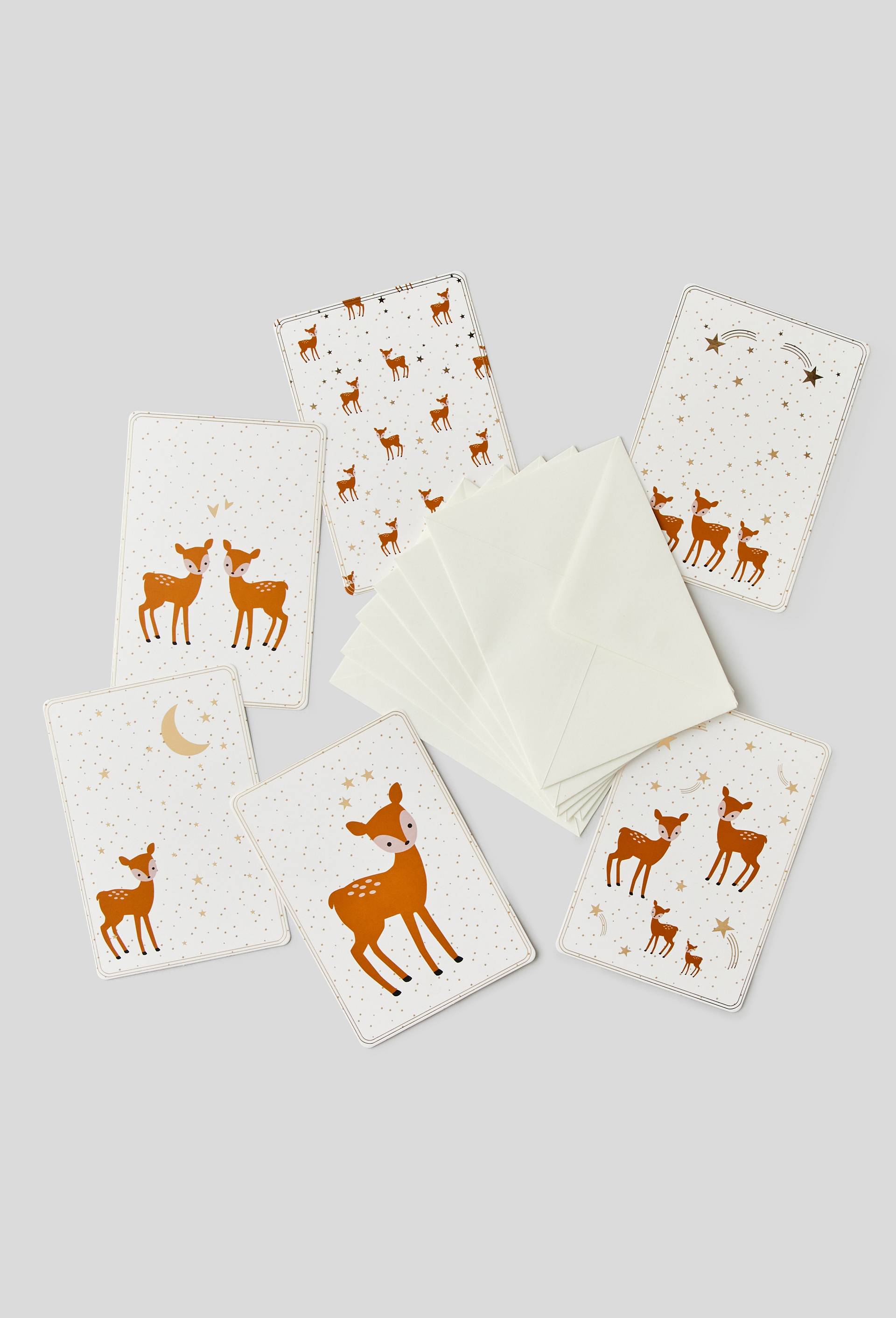 6 cartes et enveloppes, format A6, Brun clair, large image number 0.0