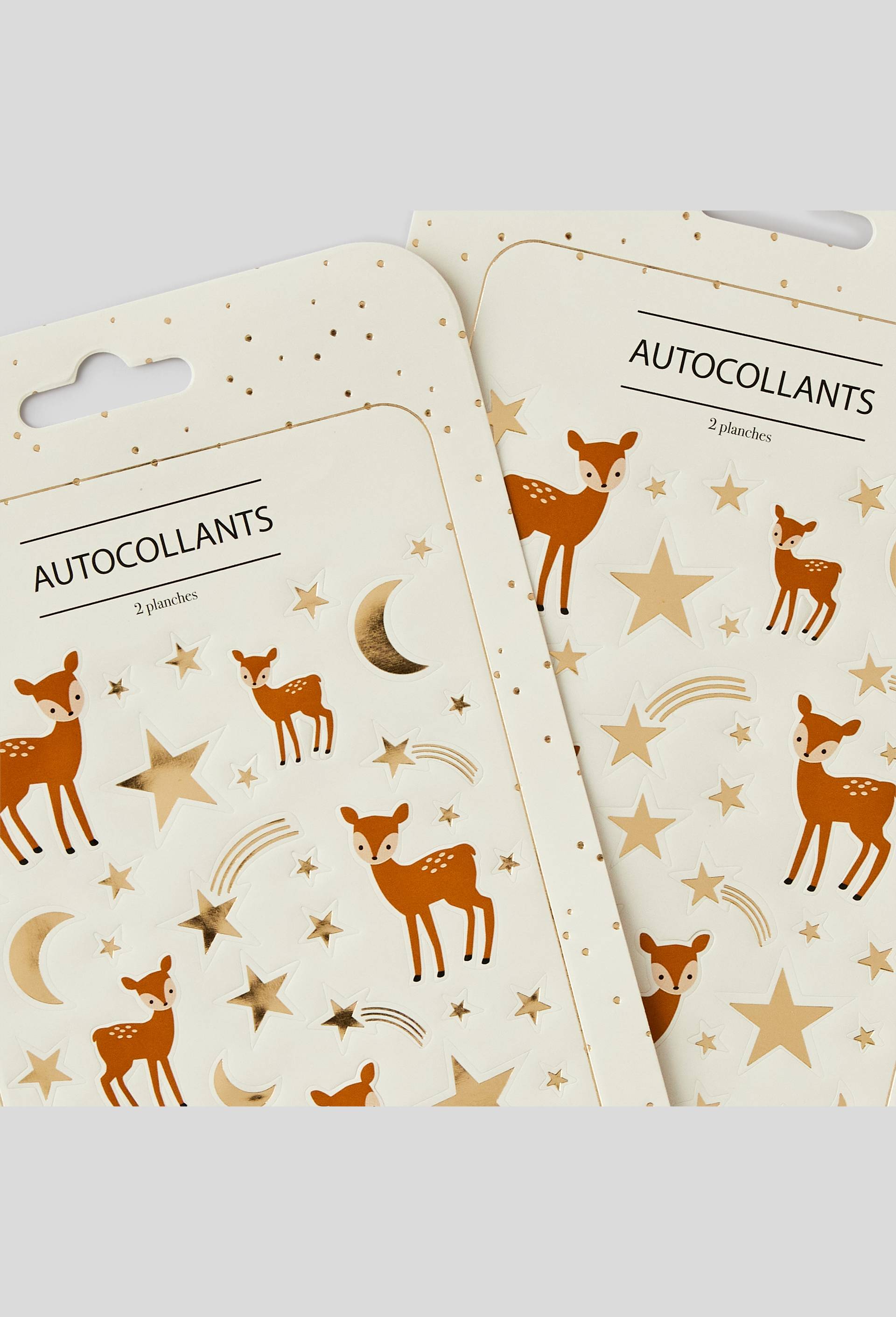 2 planches de stickers, Brun clair, large image number 1