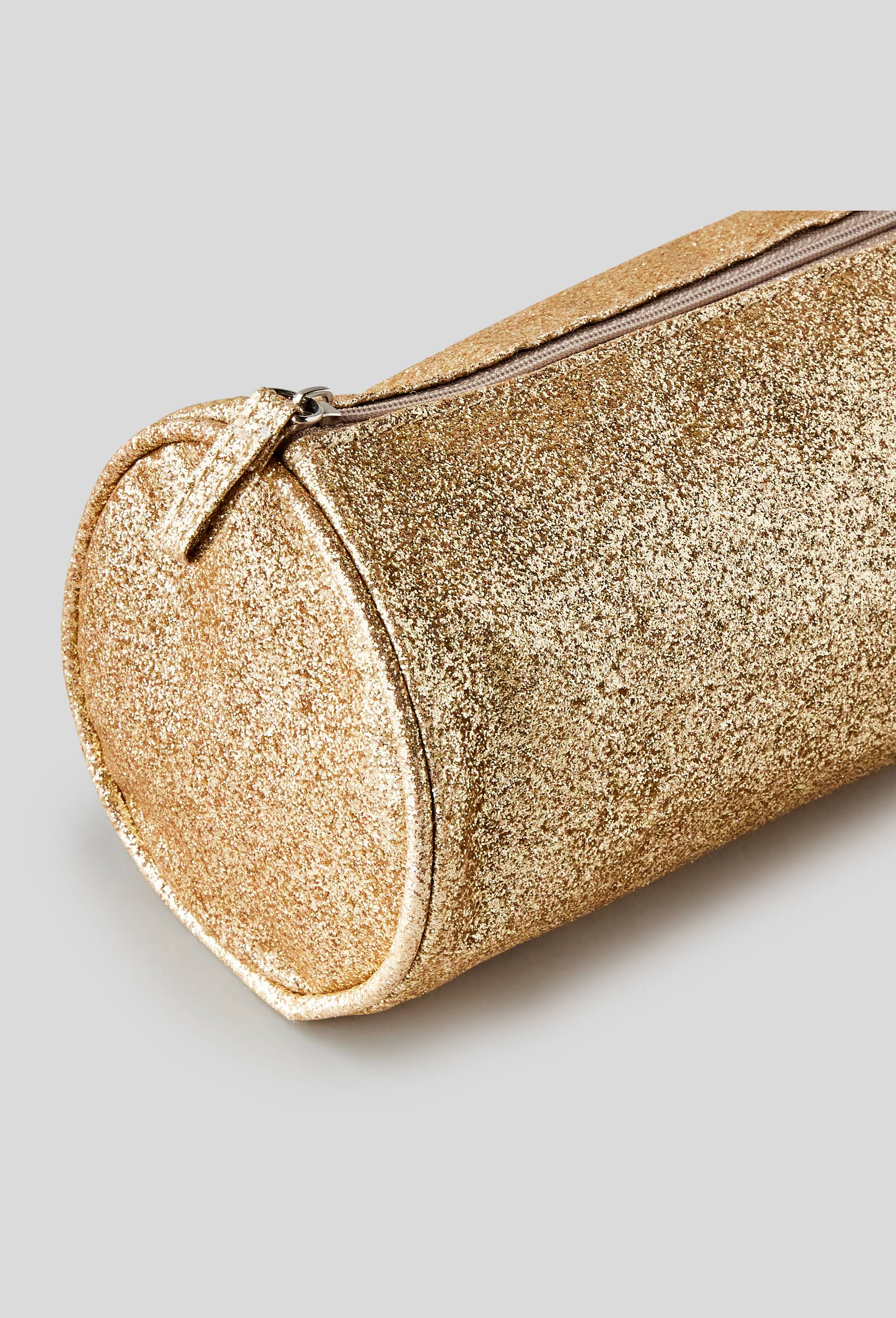 Trousse pailletté, 12 x 20 cm, Jaune, large image number 1