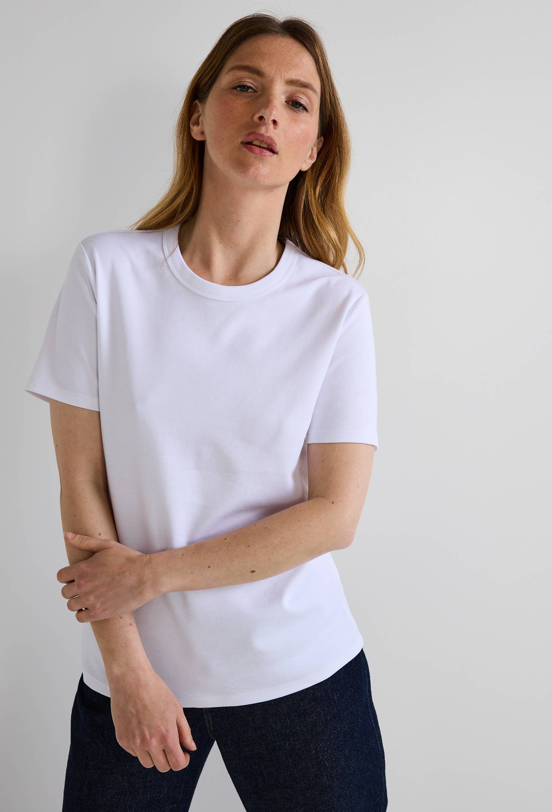 T-shirt manches courtes &eacute;pais en coton BIO GOTS, Blanc, large image number 0