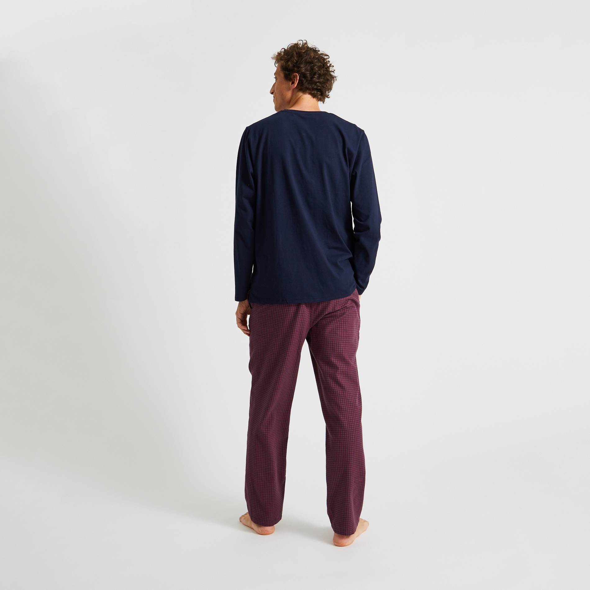 Pyjama en coton, Bleu fonc&eacute;, large image number 1