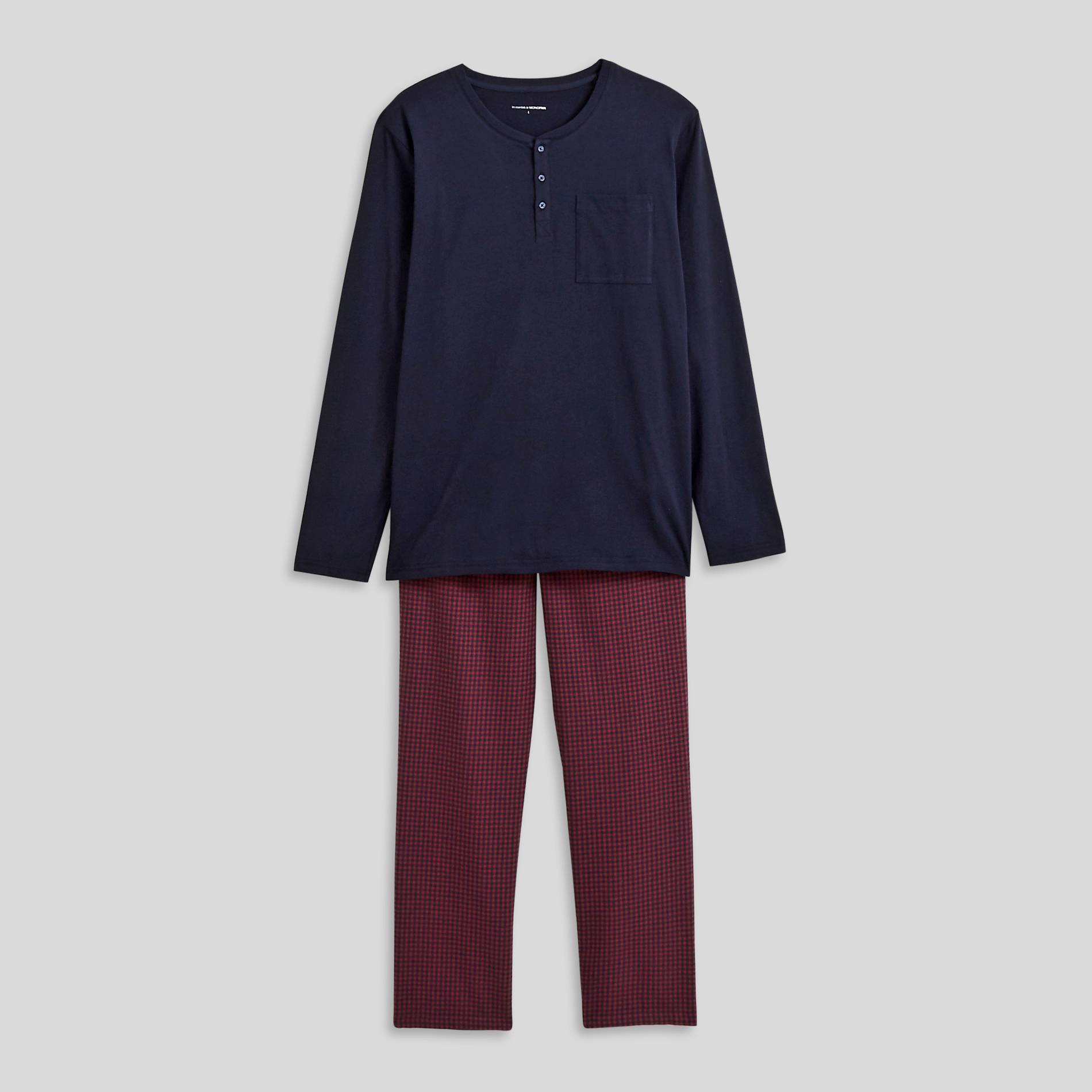 Pyjama en coton, Bleu fonc&eacute;, large image number 2