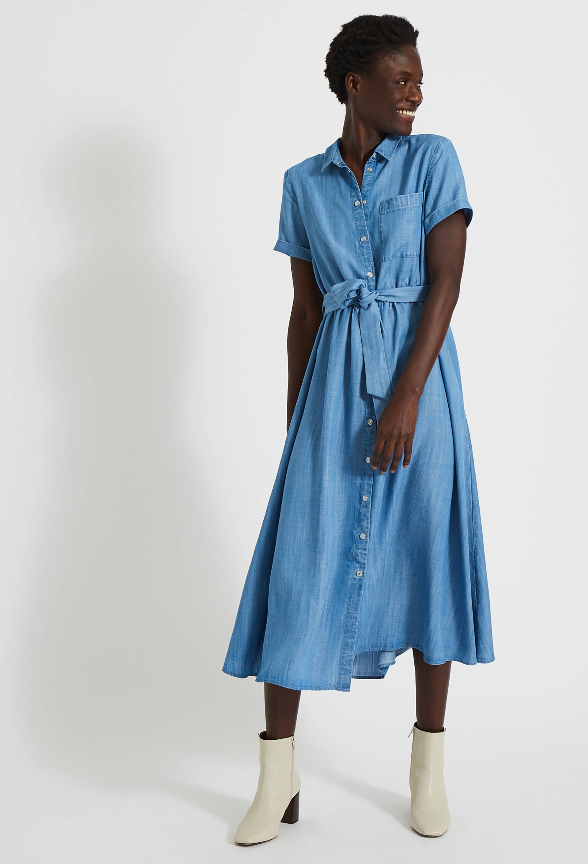 Robe chemise fluide, Bleu clair, large image number 0