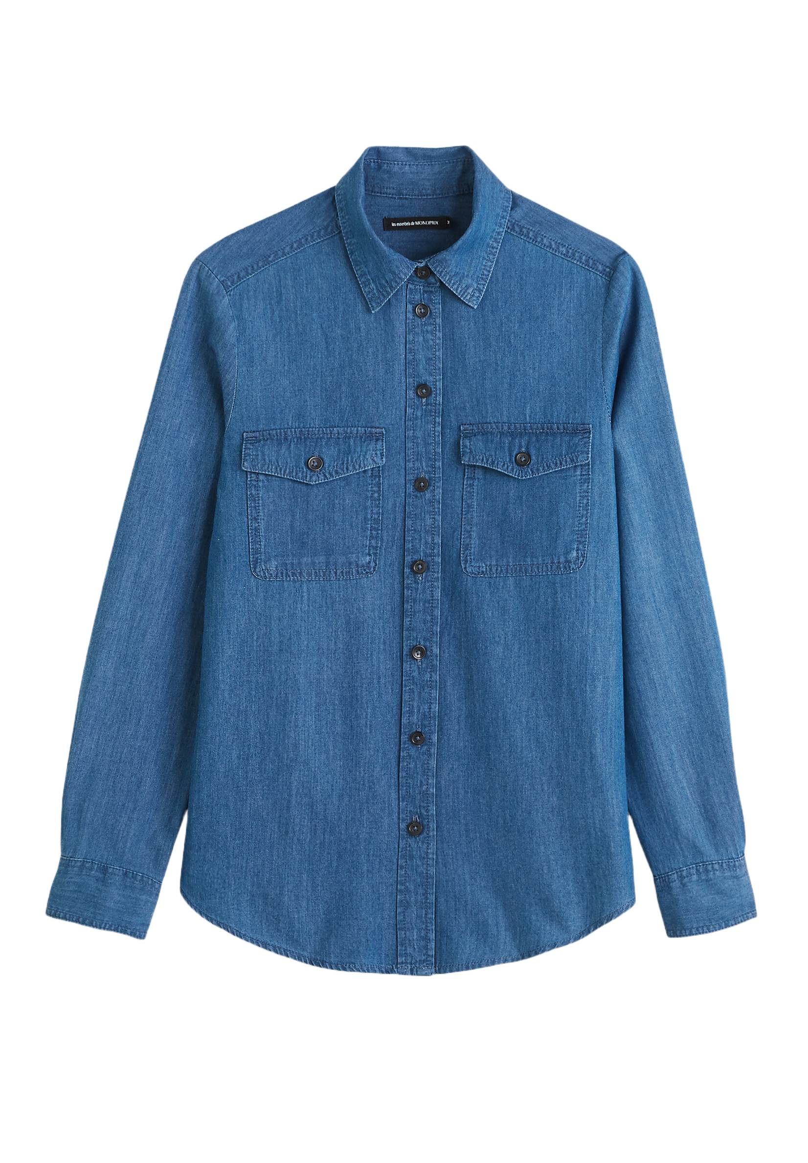 Chemise en denim en coton BIO, certifi&eacute; GOTS, Bleu clair, large image number 5