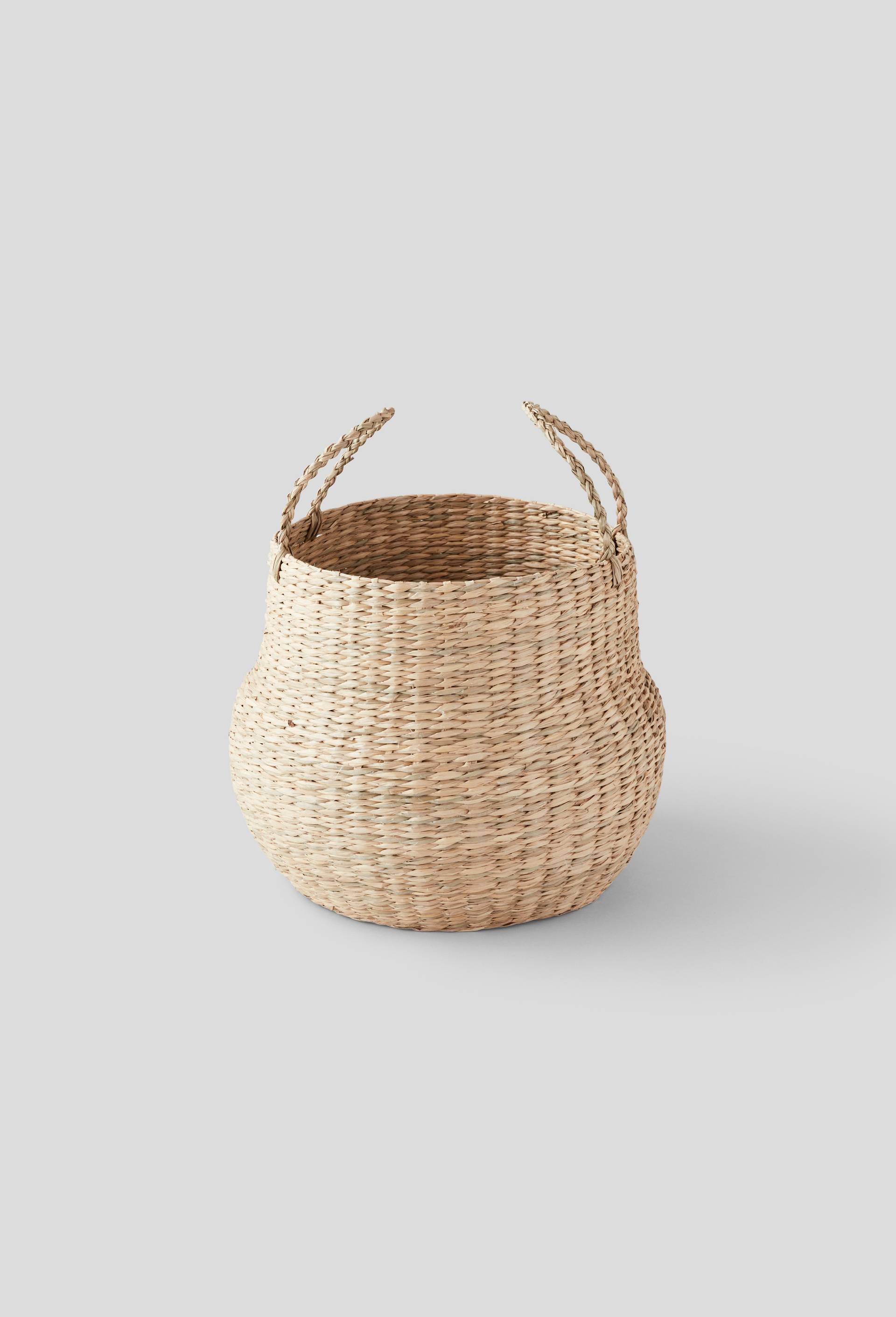 Panier avec anses en jonc de mer, 34 x 27 cm, Beige clair, large image number 0
