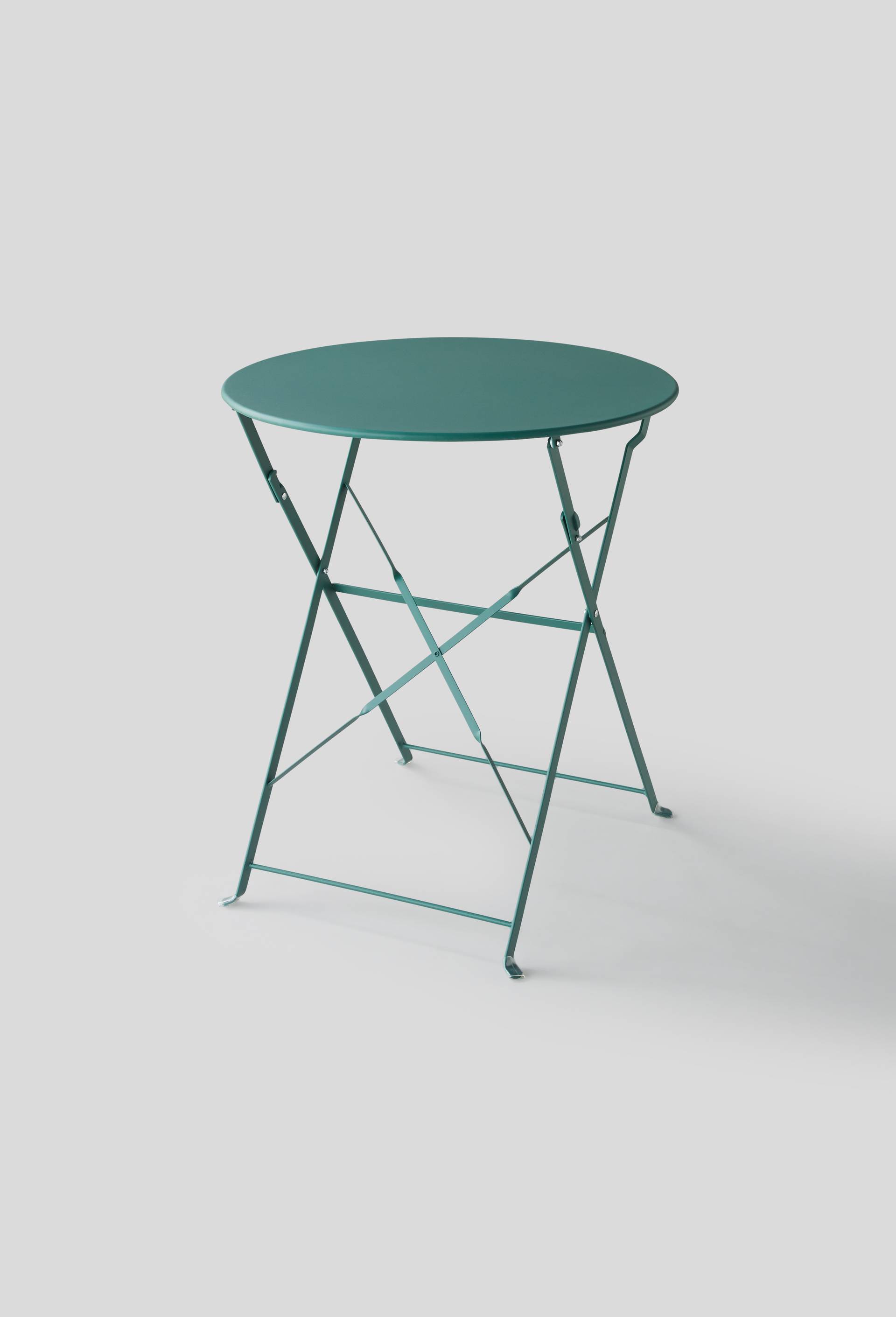 Table ronde, D60xH70cm, en métal, Vert, large image number 0.0
