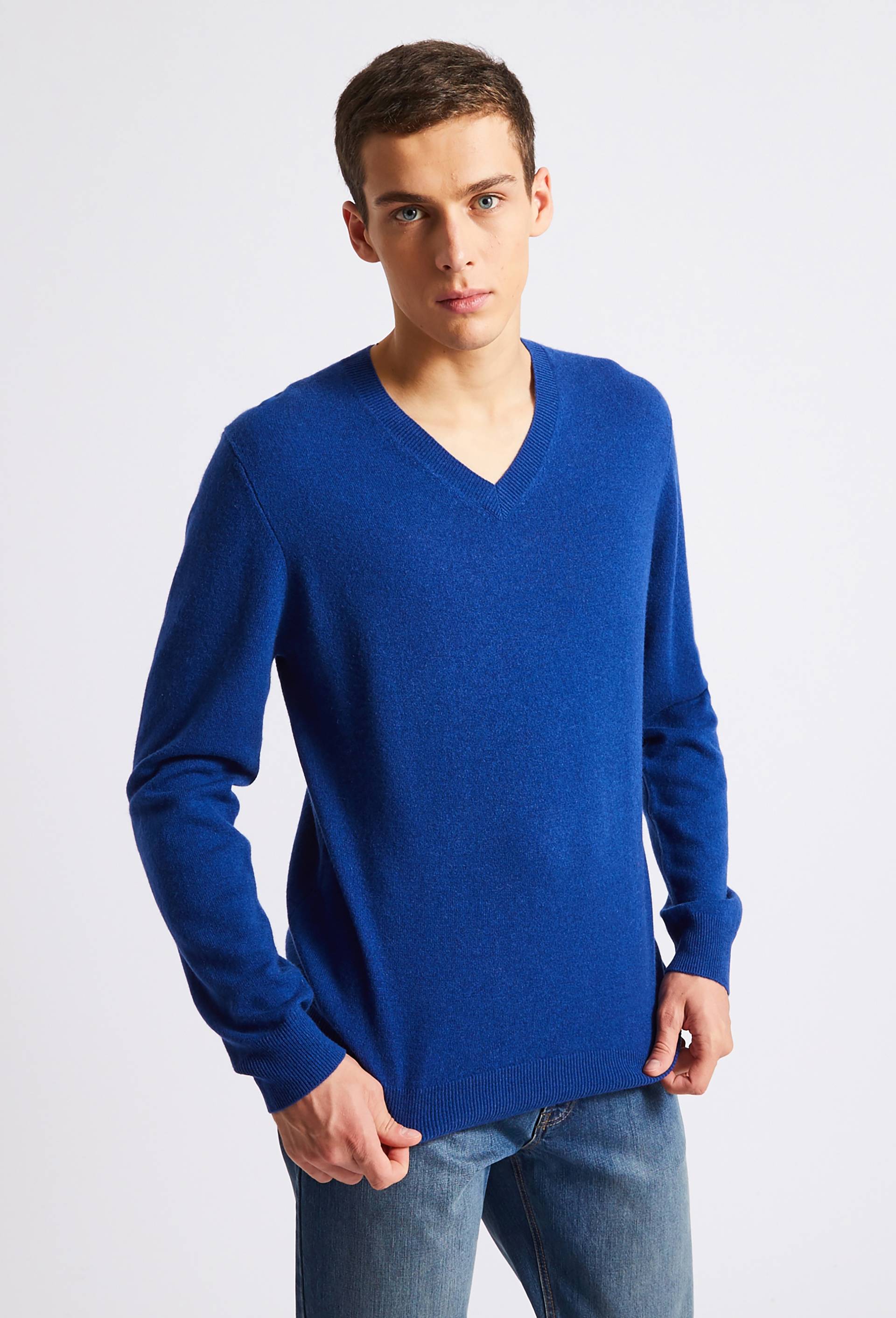 Pull en cachemire certifi&eacute; Oekotex, Bleu, large image number 0