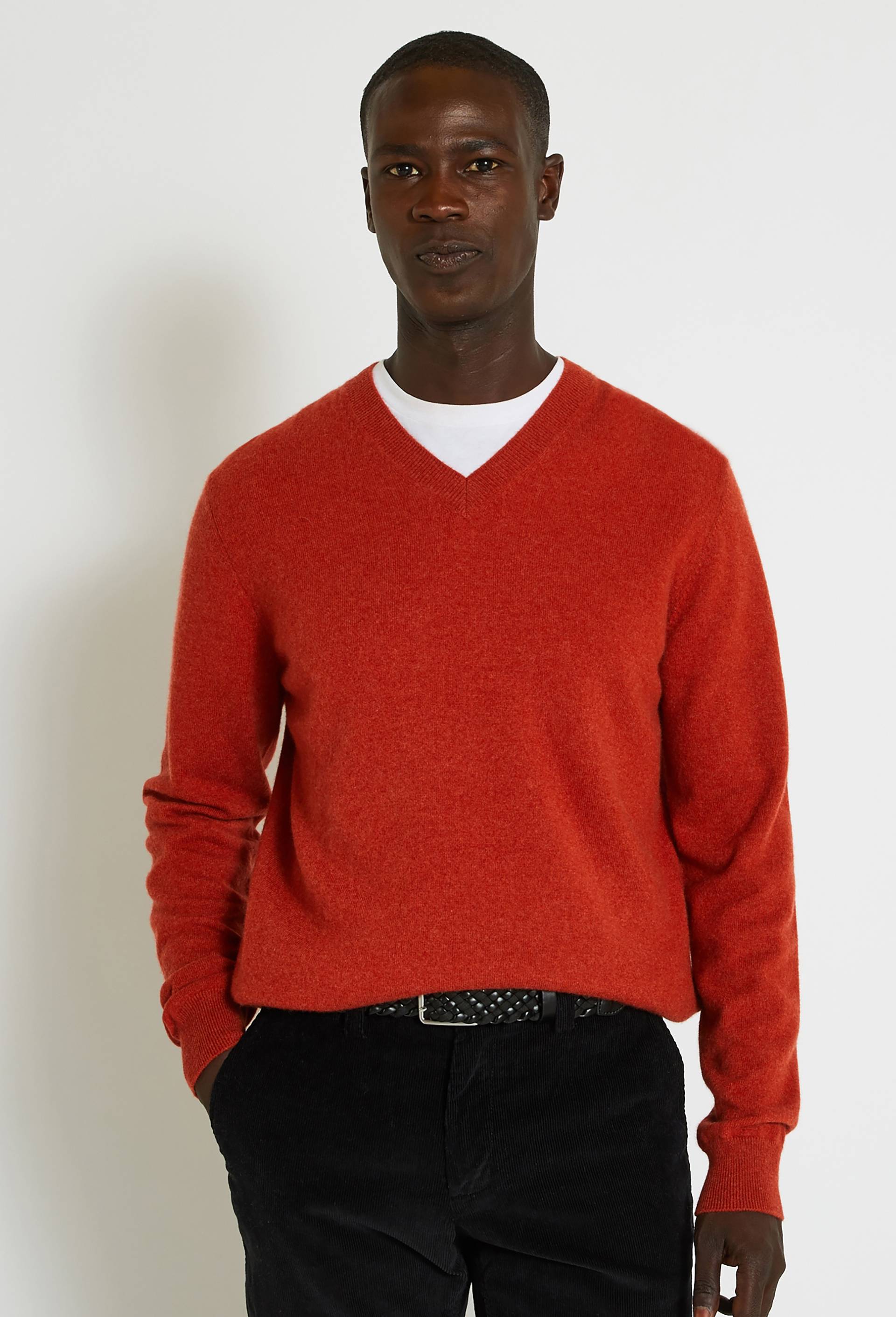 Pull en cachemire certifi&eacute; Oekotex, Rouge fonc&eacute;, large image number 0