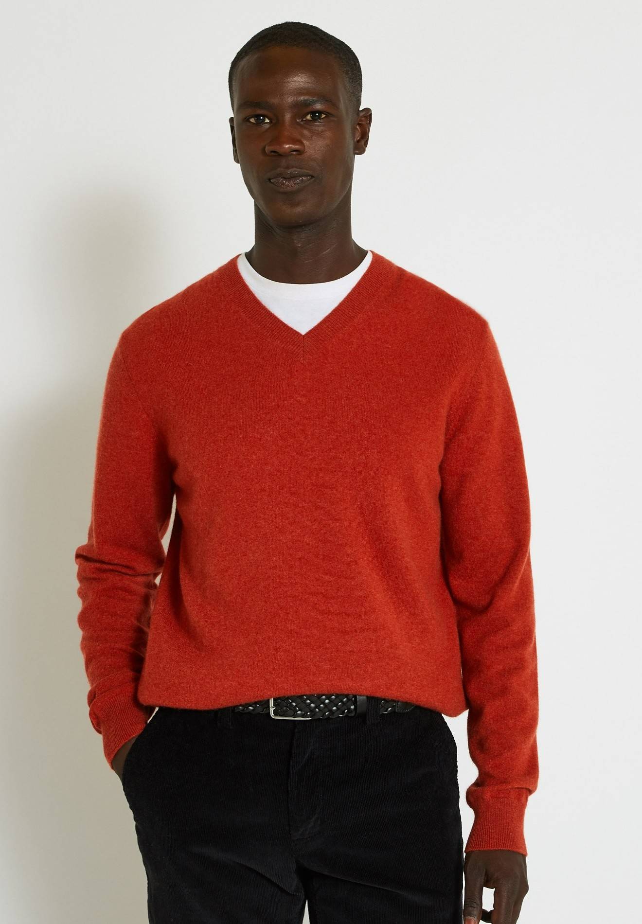 Pull en cachemire certifi&eacute; Oekotex, Rouge fonc&eacute;, large image number 3