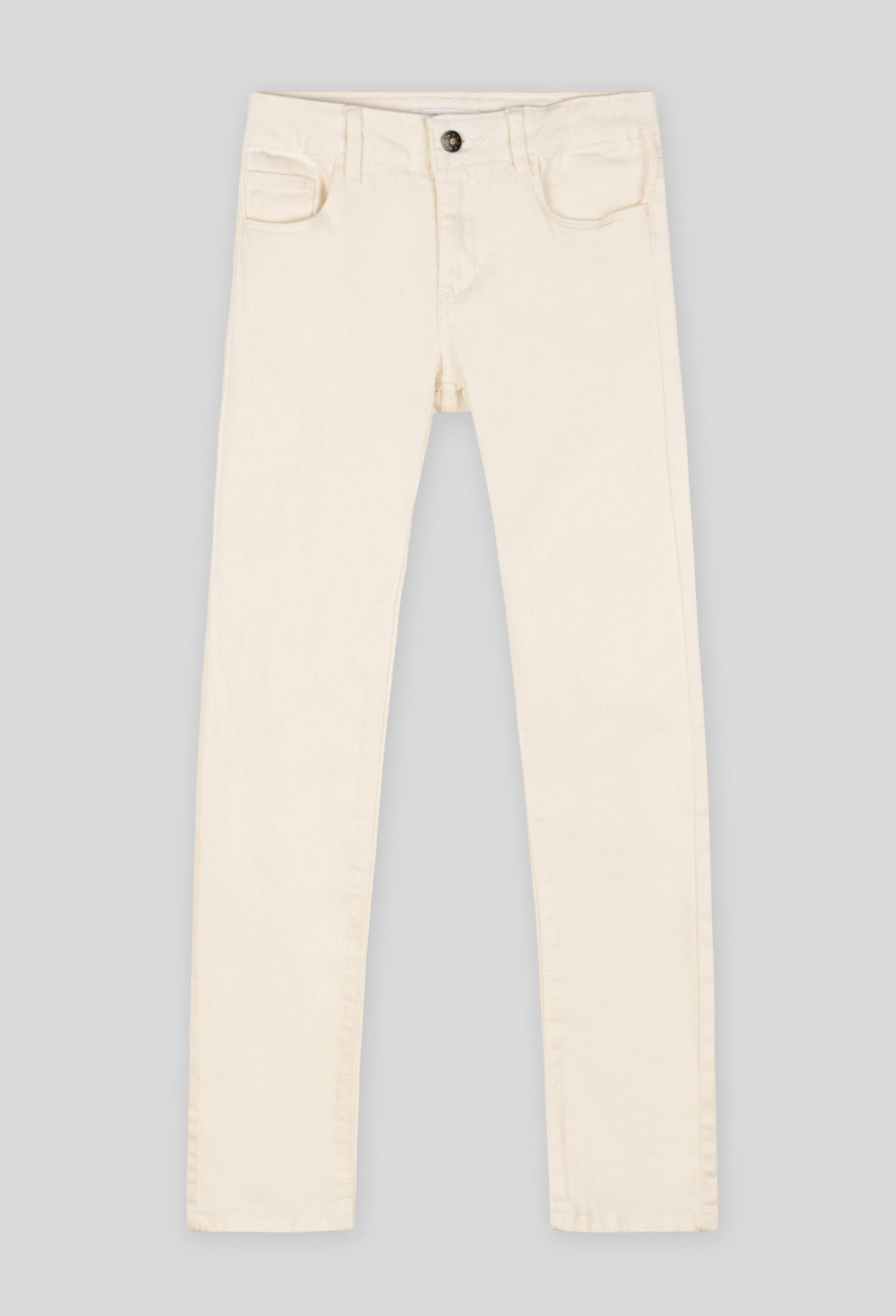 Pantalon en twill uni, certifi&eacute; OEKO-TEX, Blanc, large image number 0