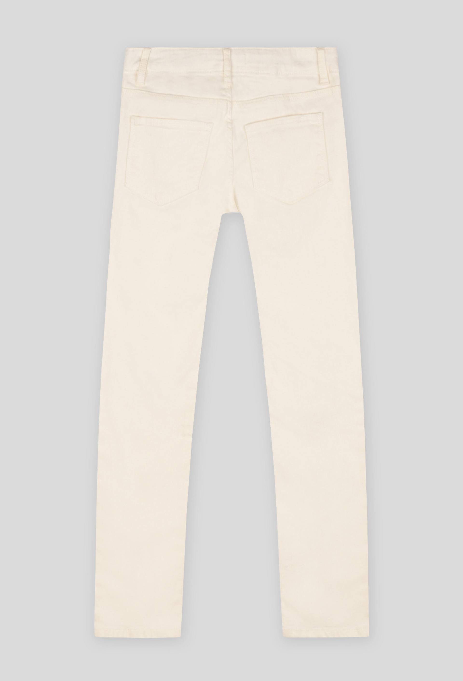 Pantalon en twill uni, certifi&eacute; OEKO-TEX, Blanc, large image number 1