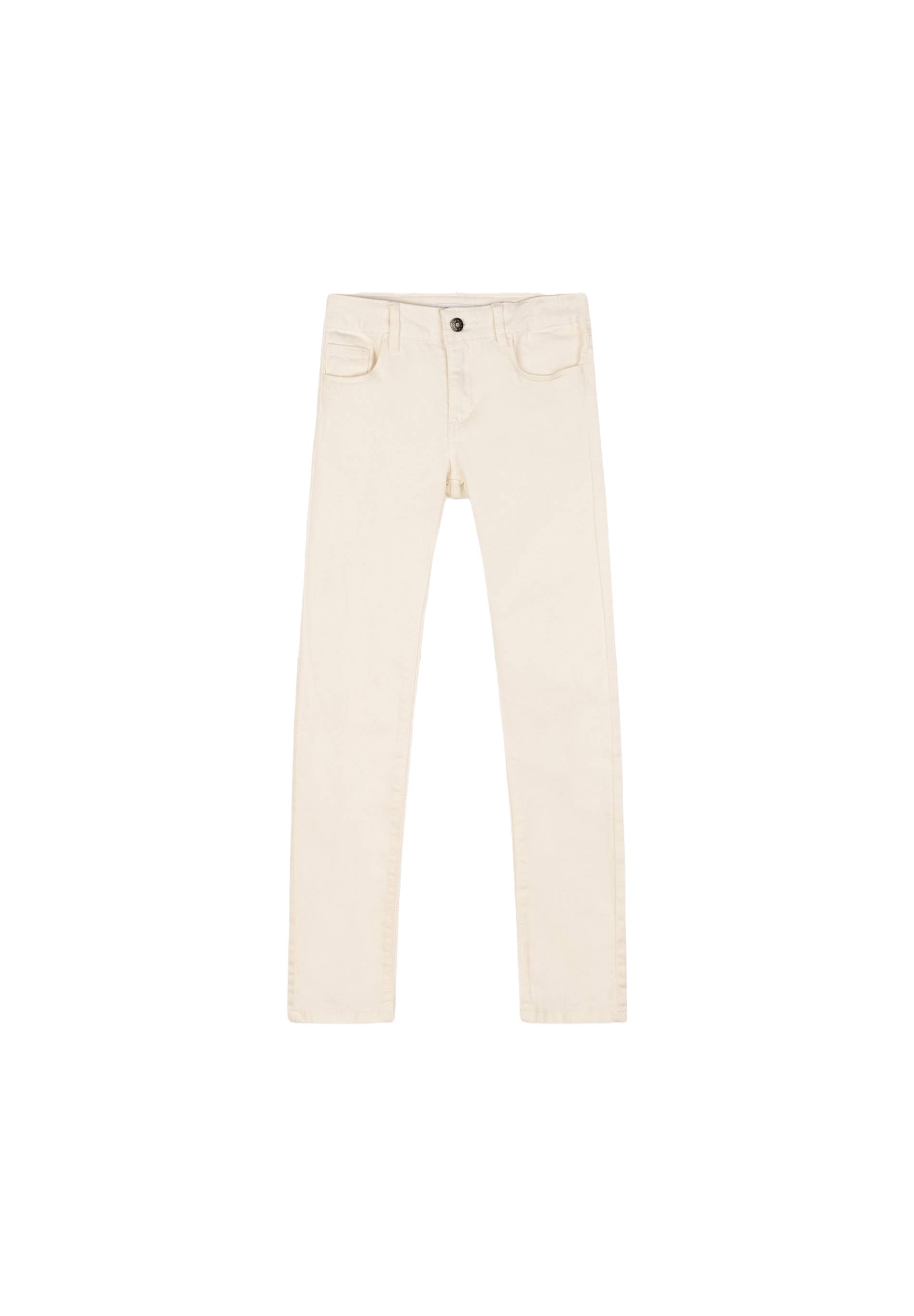 Pantalon en twill uni, certifi&eacute; OEKO-TEX, Blanc, large image number 3