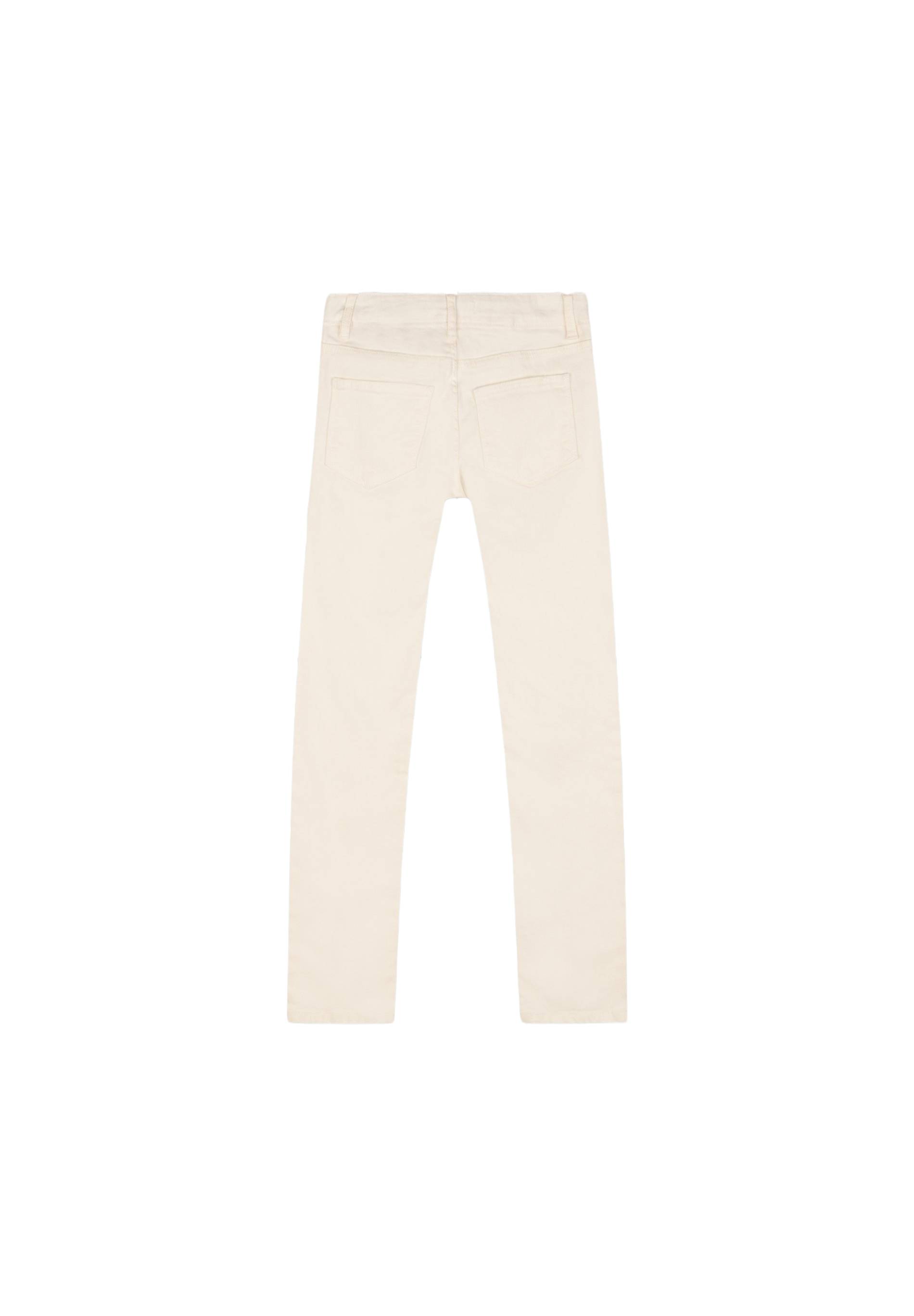 Pantalon en twill uni, certifi&eacute; OEKO-TEX, Blanc, large image number 4