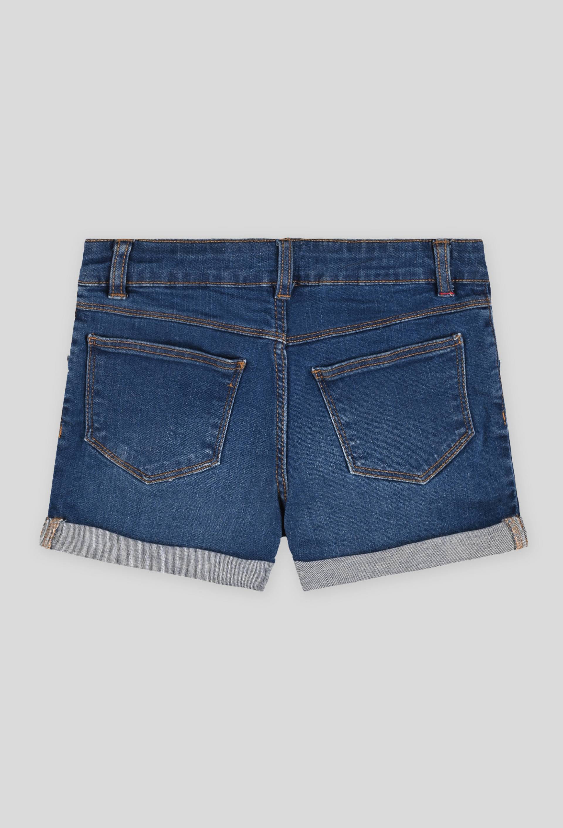 Short en jean, certifi&eacute; OEKO-TEX, Bleu fonc&eacute;, large image number 1