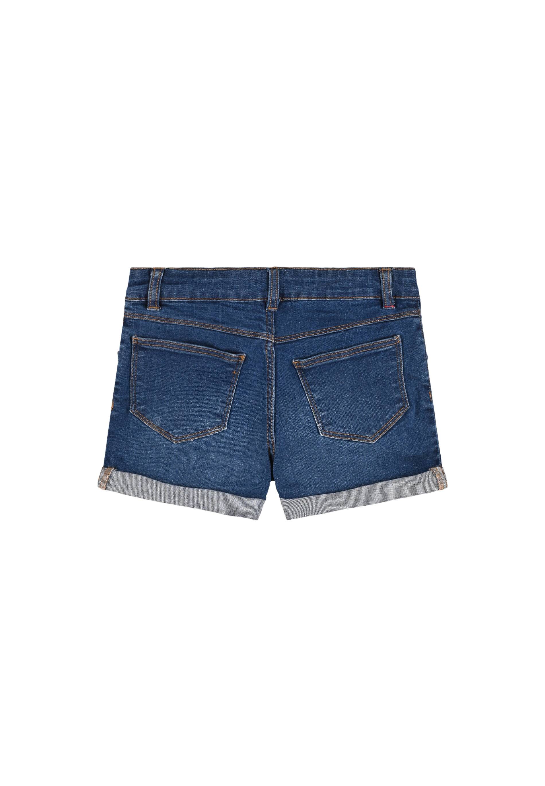 Short en jean, certifi&eacute; OEKO-TEX, Bleu fonc&eacute;, large image number 3