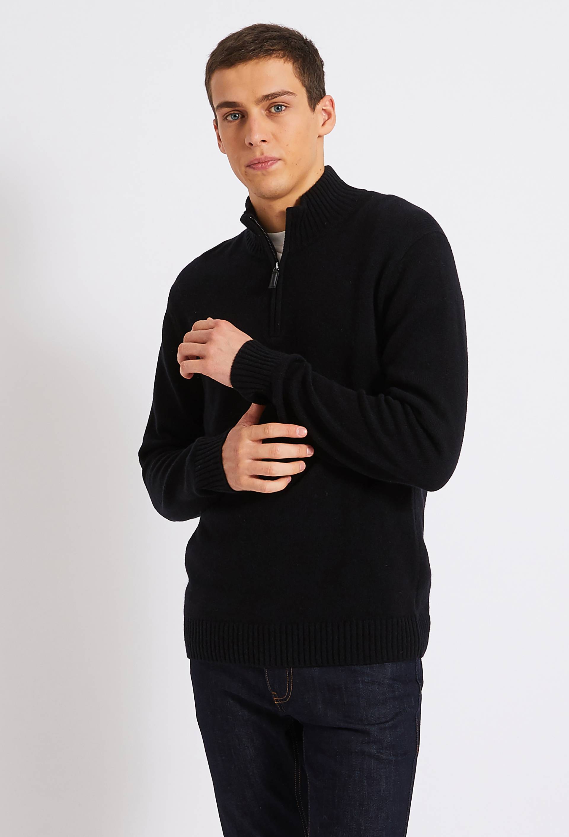 Pull en cachemire, Noir, swatch image
