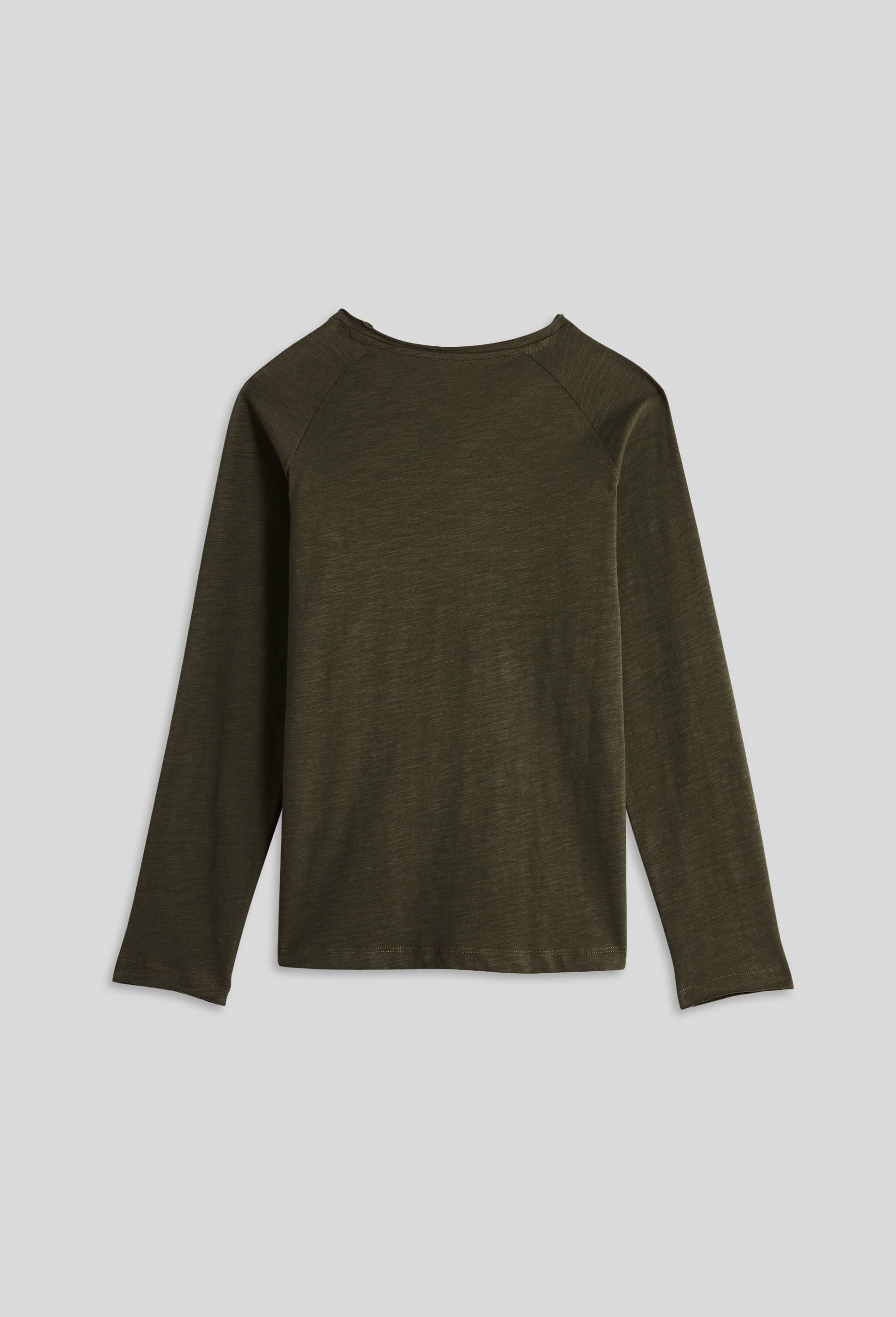 Tee-shirt manches longues en coton BIO, Vert foncé, large image number 2