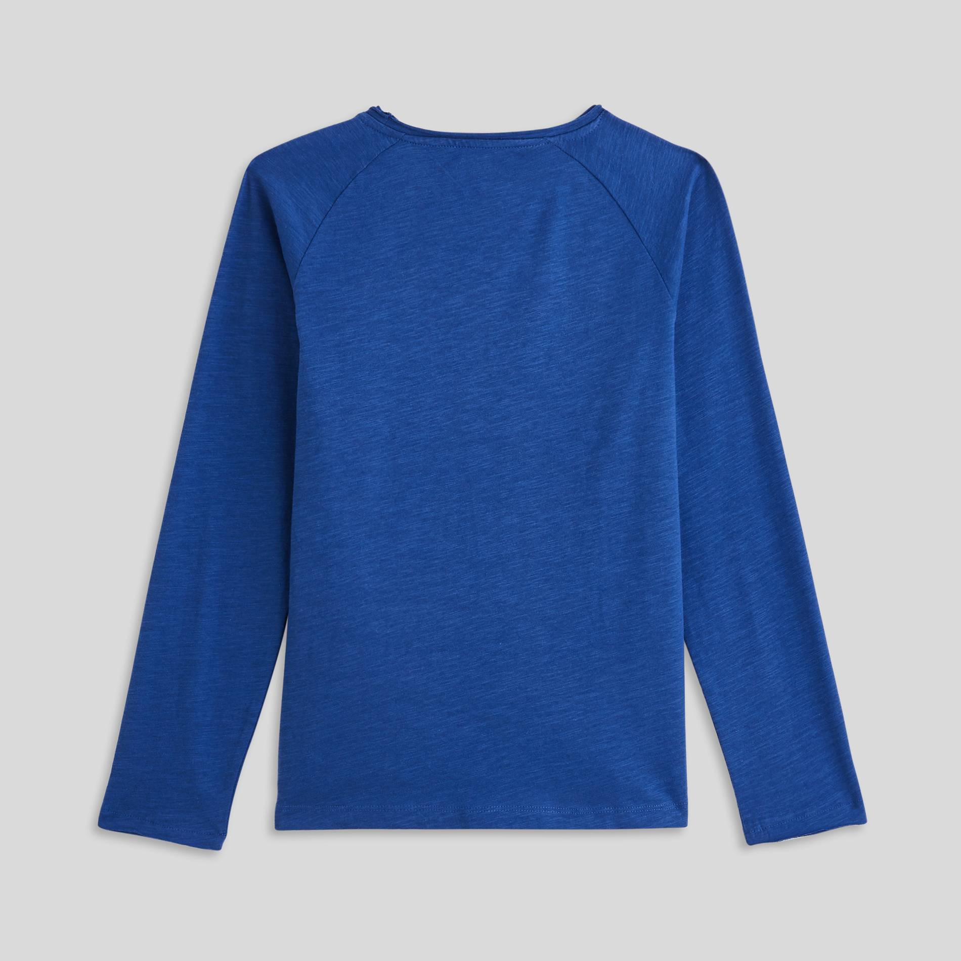 Tee-shirt manches longues en coton BIO, BLEU, large image number 2.0
