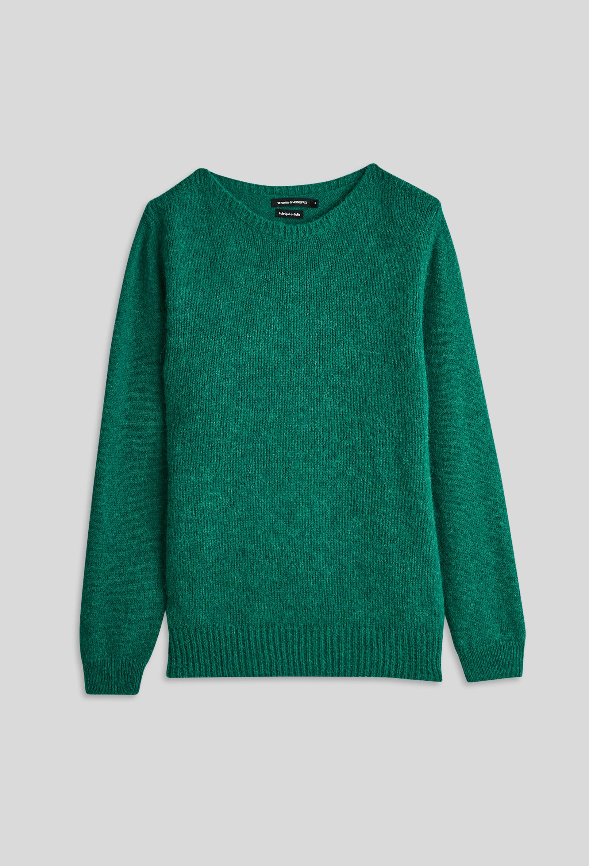 Pull contenant de la laine, Vert, large image number 2.0