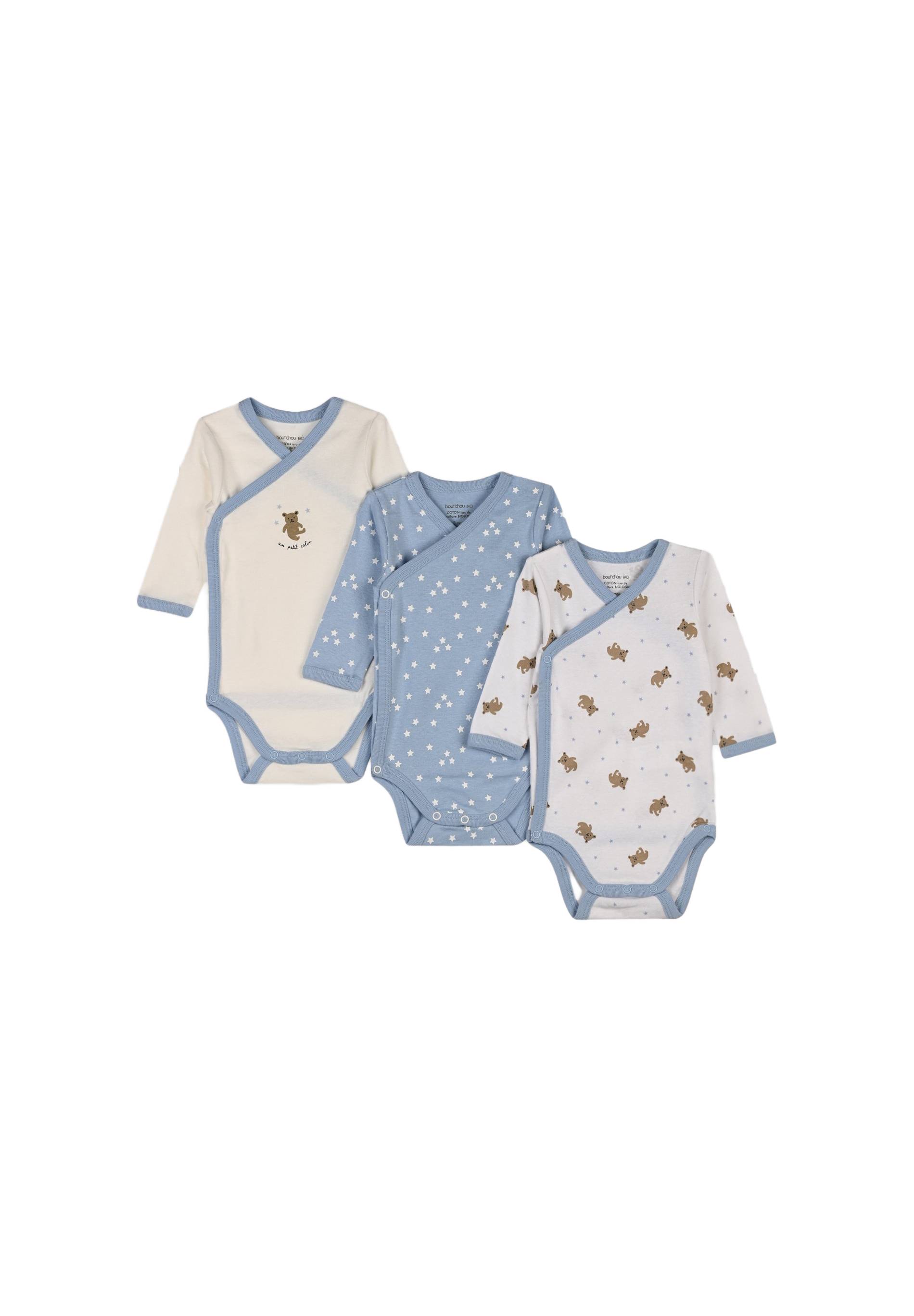 Lot de 3 bodies manches longues, Bleu clair, large image number 3.0