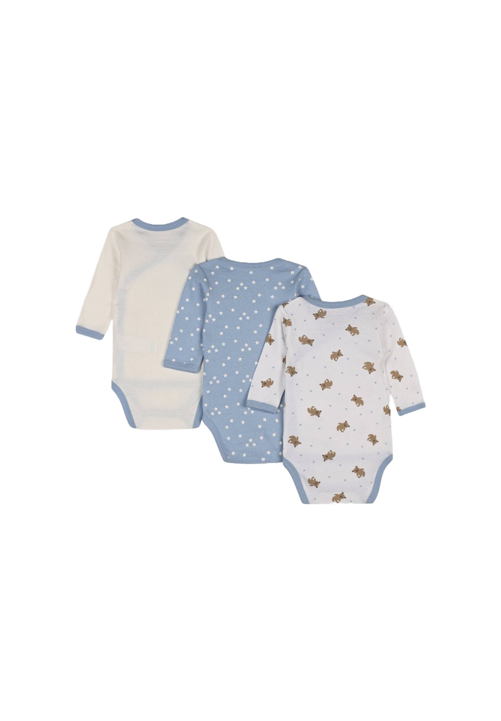 Lot de 3 bodies manches longues, Bleu clair, large image number 4.0