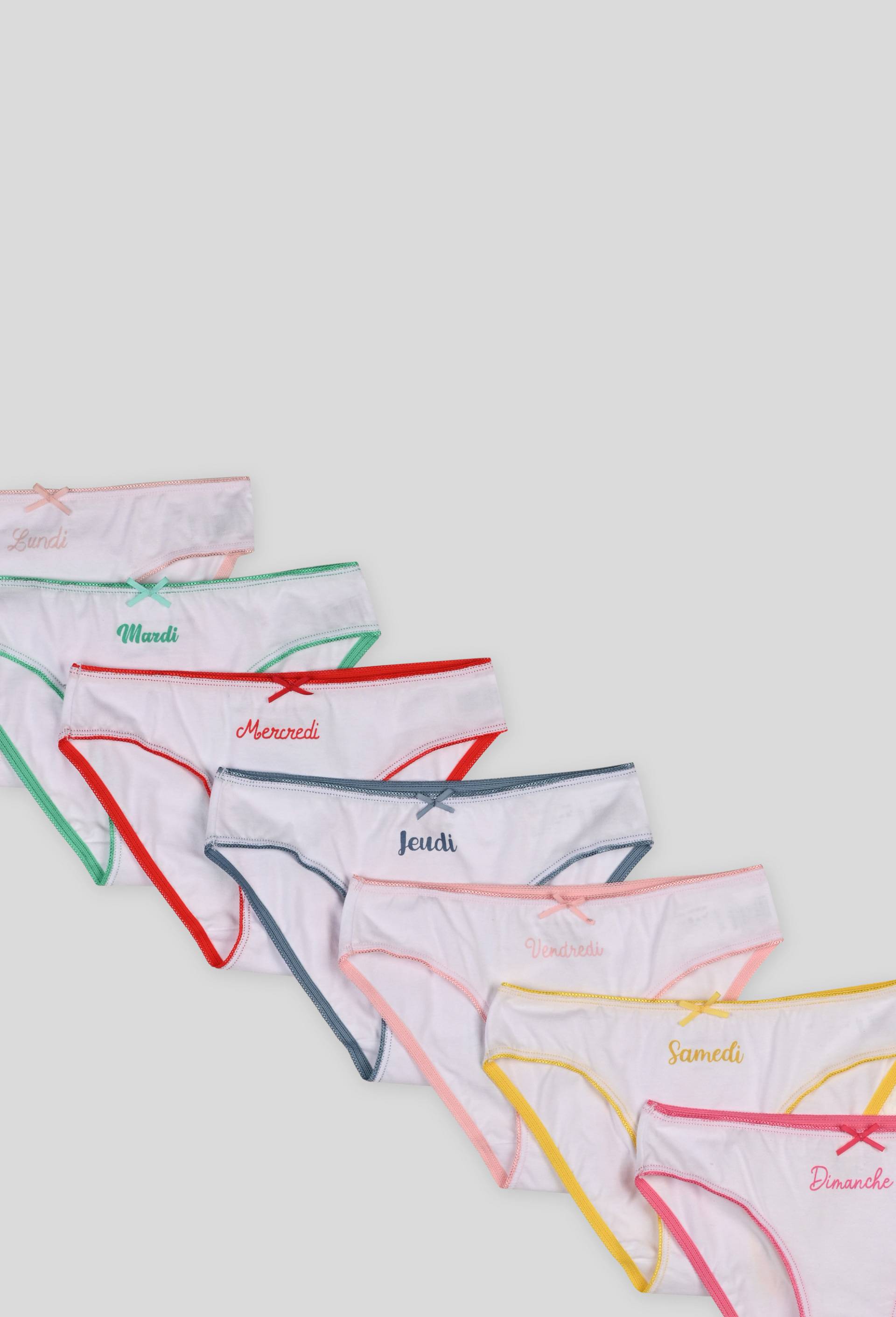 Lot de 7 culottes imprimées, Blanc, large image number 2.0