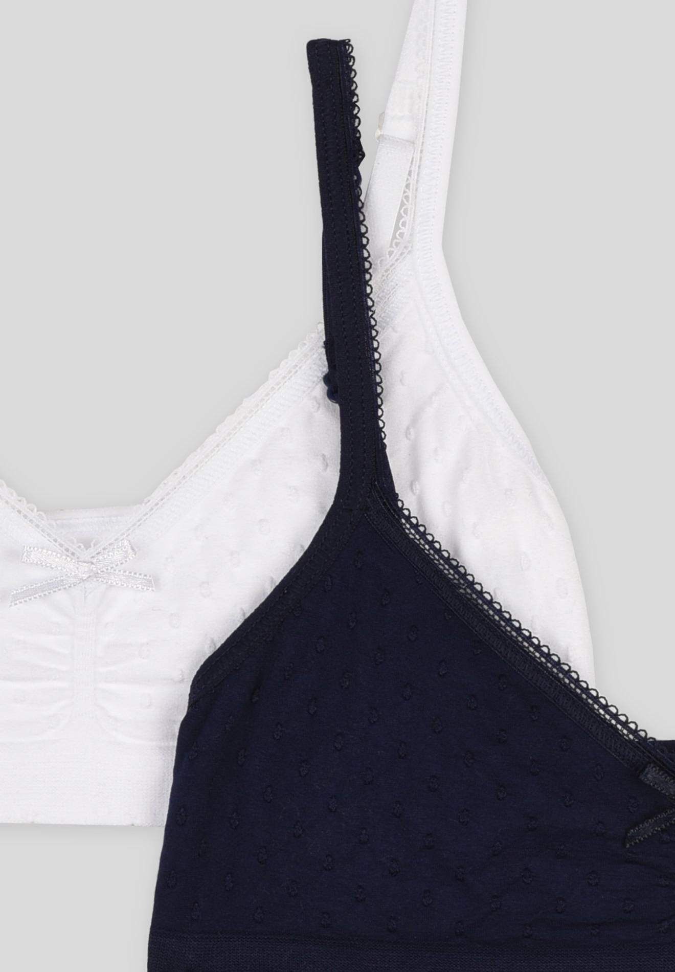 Lot de 2 brassi&egrave;res unies sans coutures, Bleu fonc&eacute;, large image number 5