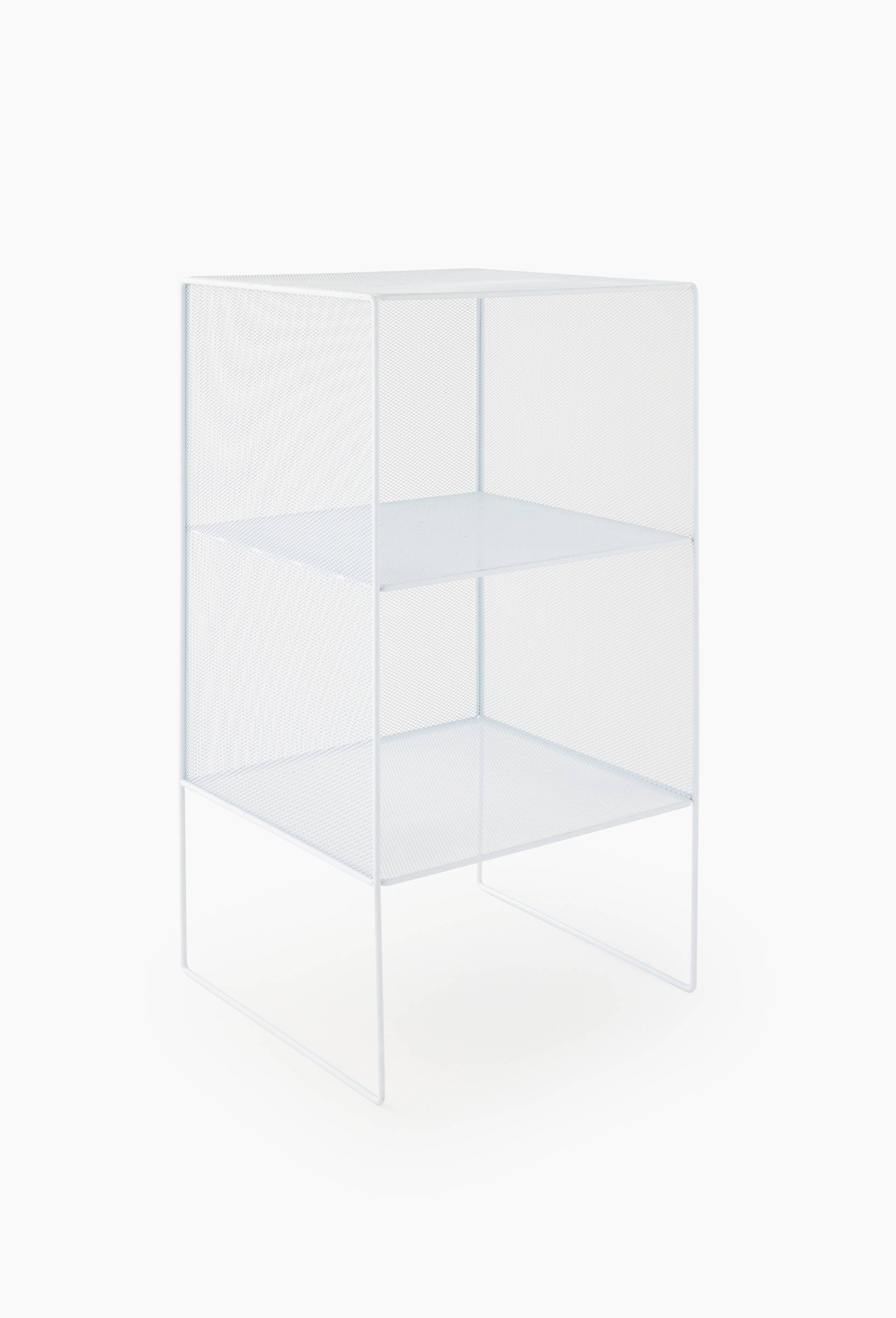 Meuble filaire, 35xP30xH62cm, en métal, Blanc, large image number 0