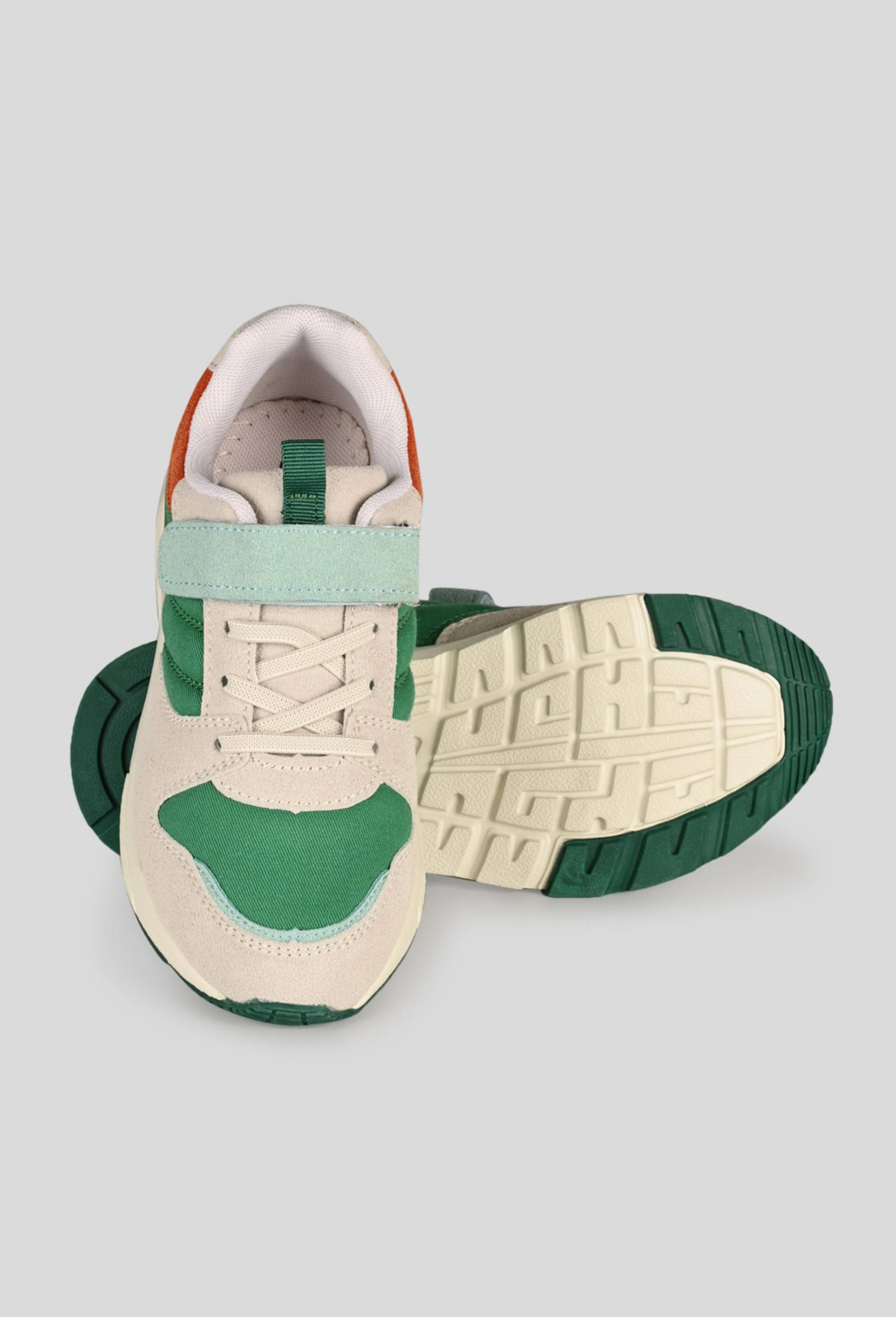 Chaussures de sport à lacet et scratch, Vert, large image number 2