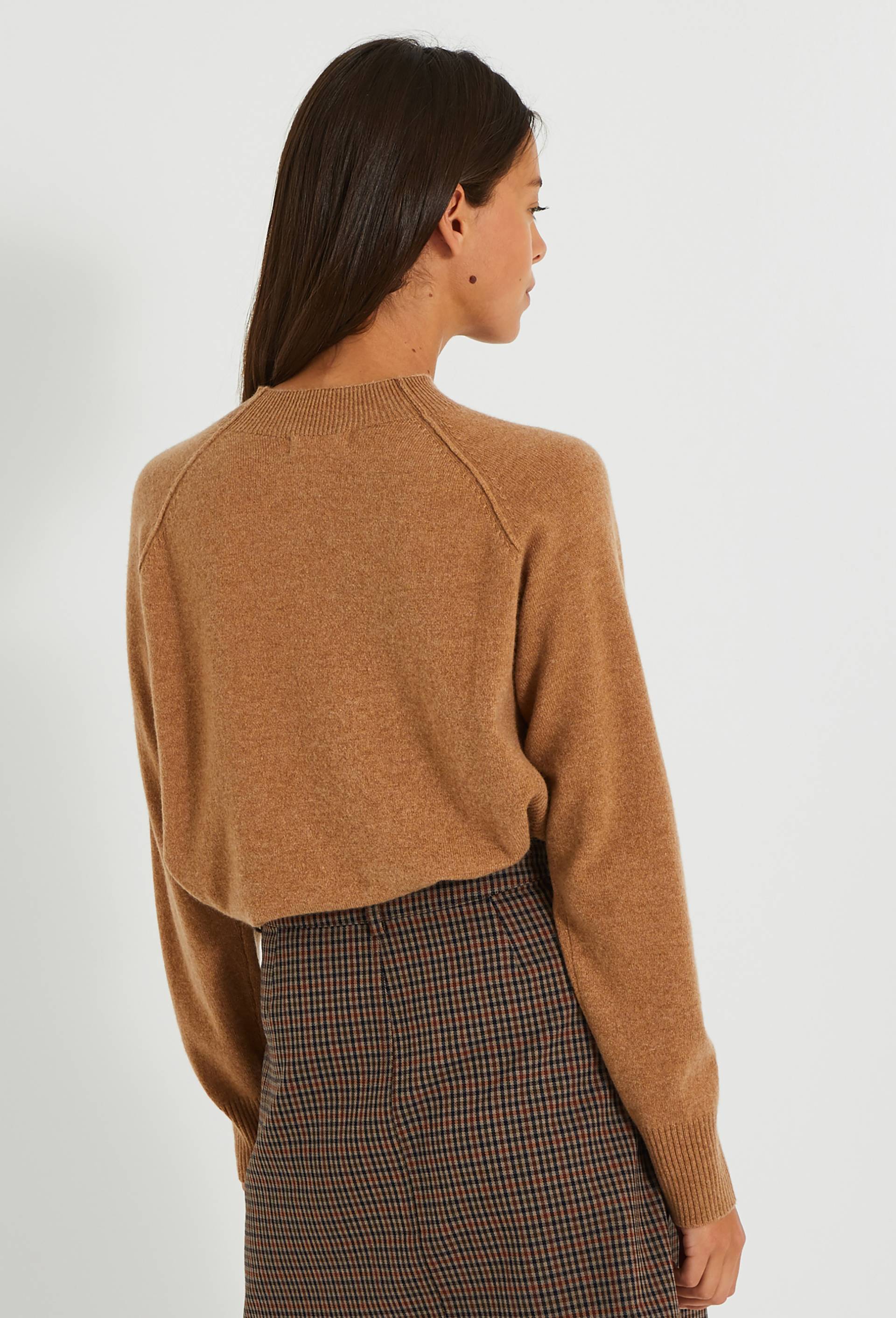 Pull col montant en cachemire, Beige, large image number 1