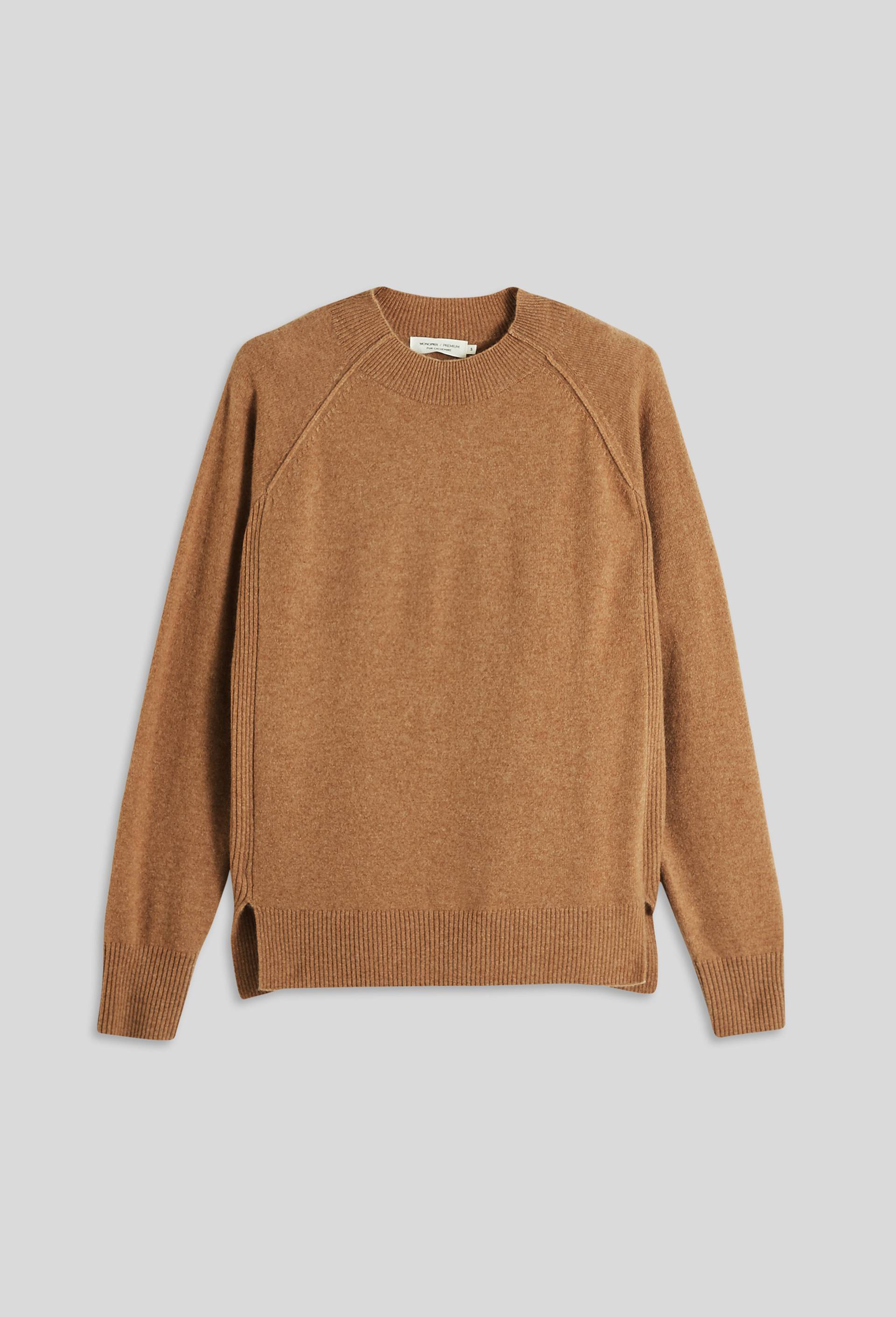 Pull col montant en cachemire, Beige, large image number 2.0