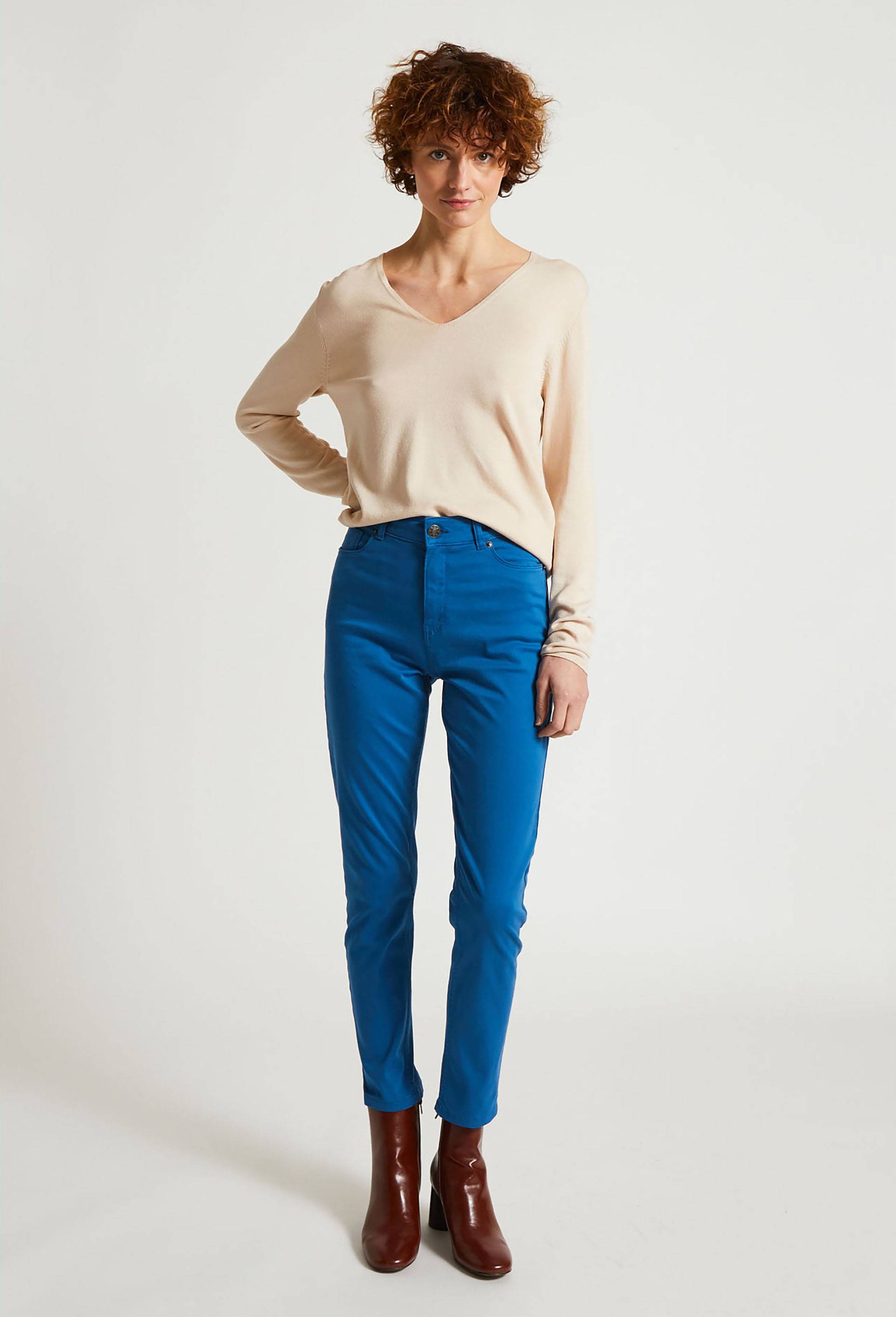 Pantalon slim à poches, BLEU, large image number 0.0