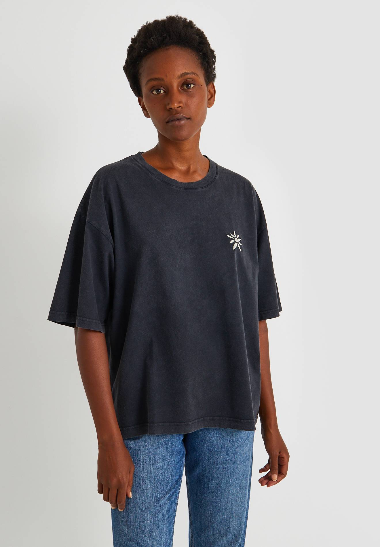 T-shirt avec broderie, Noir, large image number 3